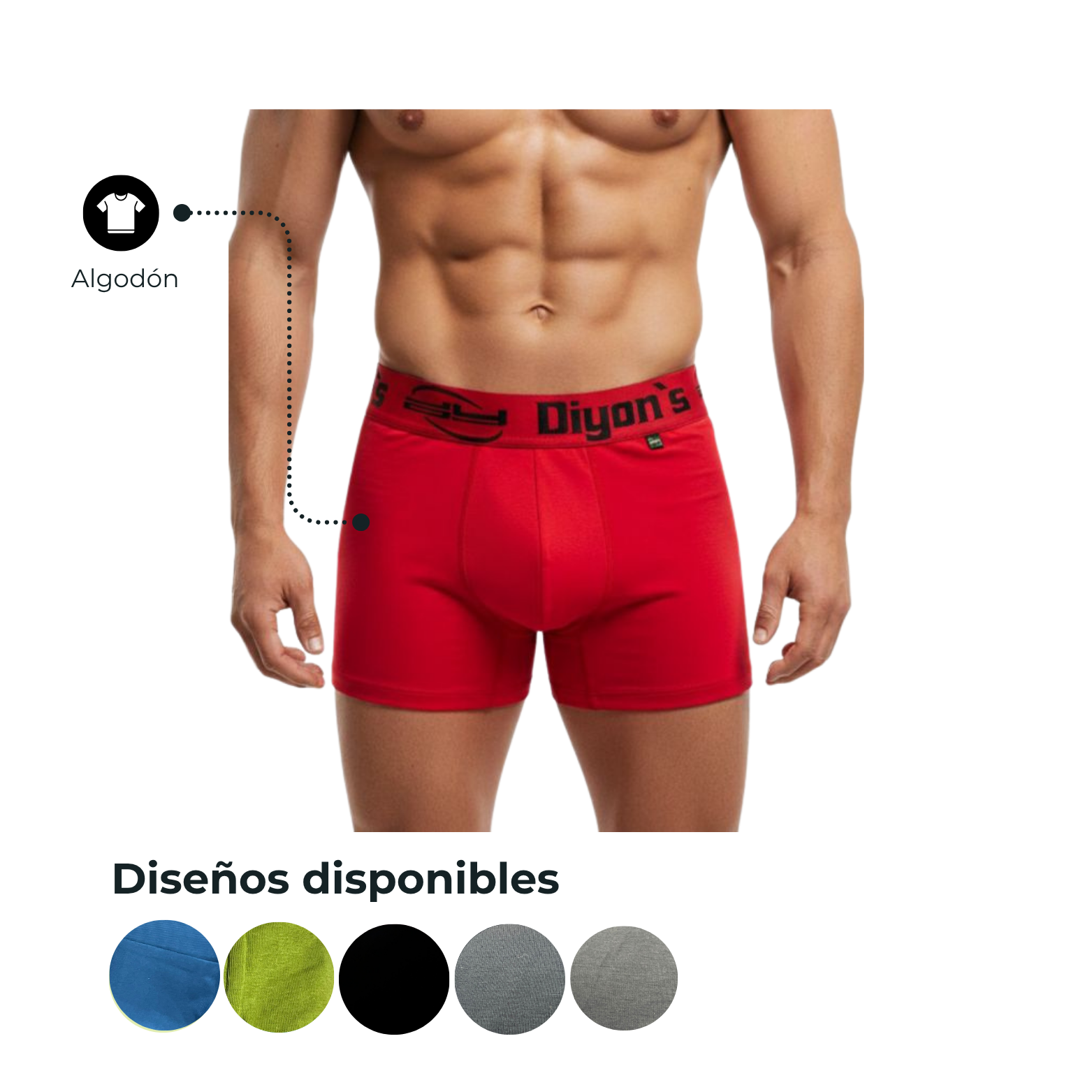 BOXER HOMBRE UNICOLOR
