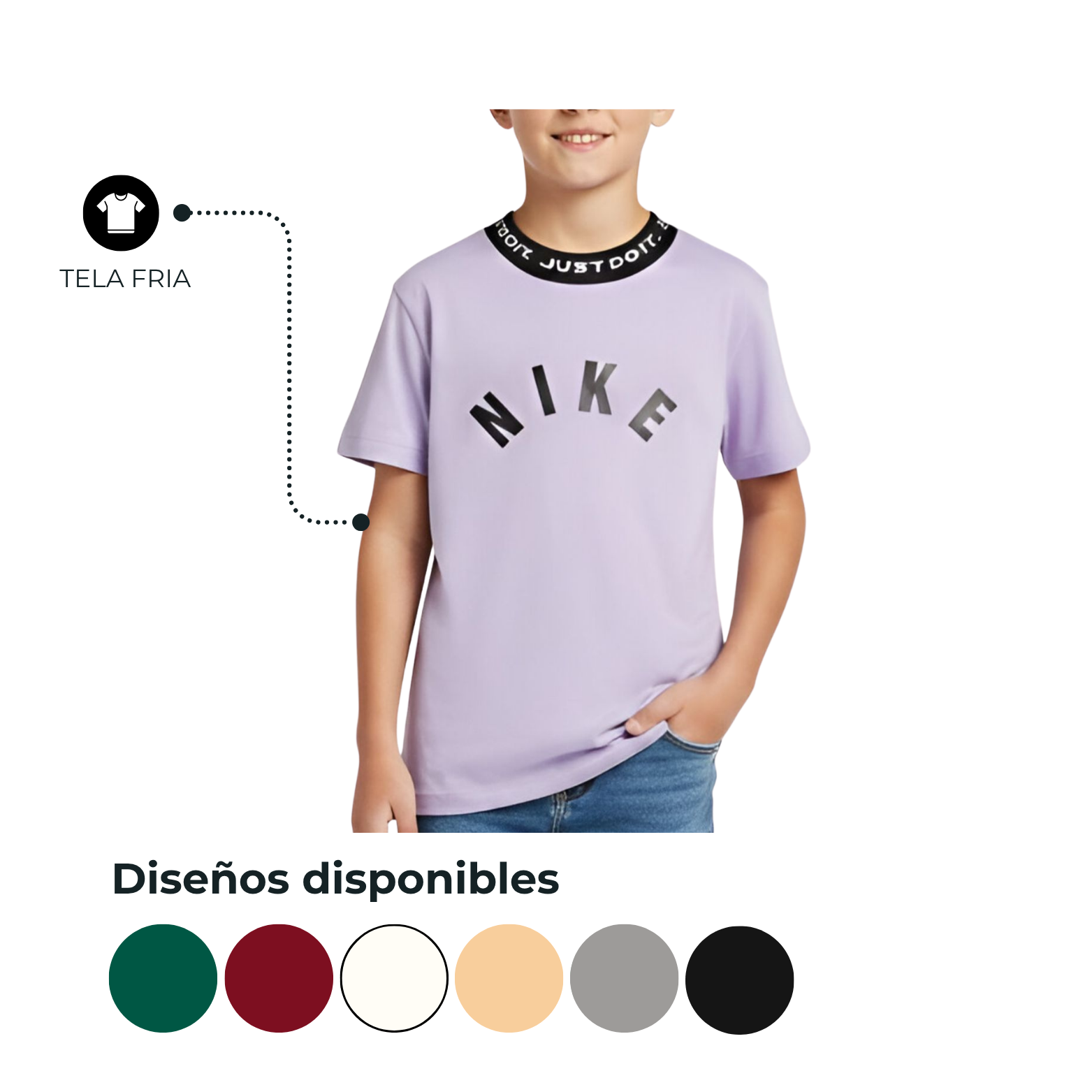 CAMISETA NIÑO CUELLO