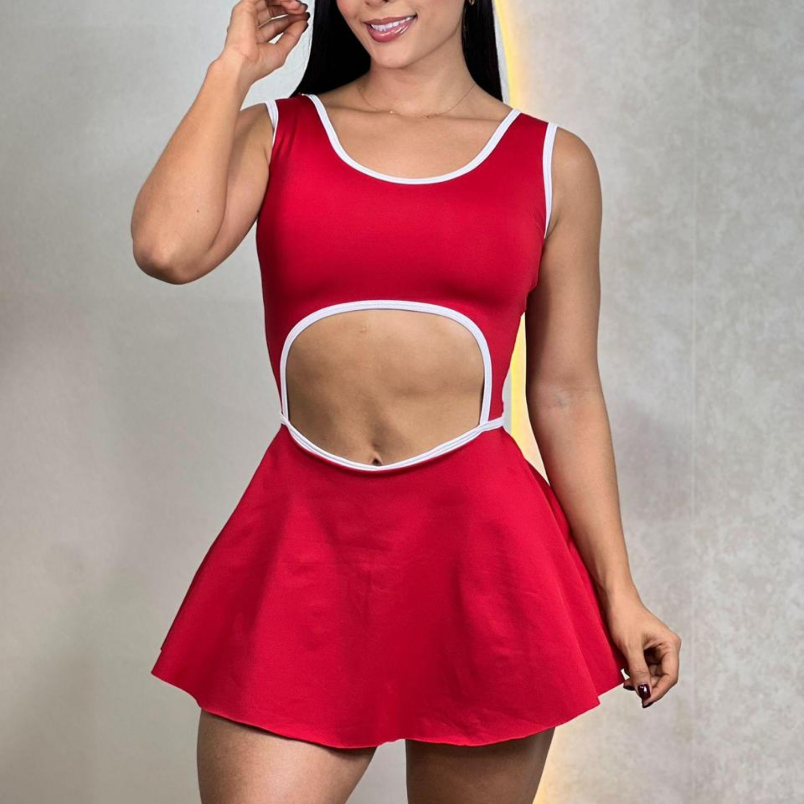 VESTIDO FALDA SHORT ESQUELETO