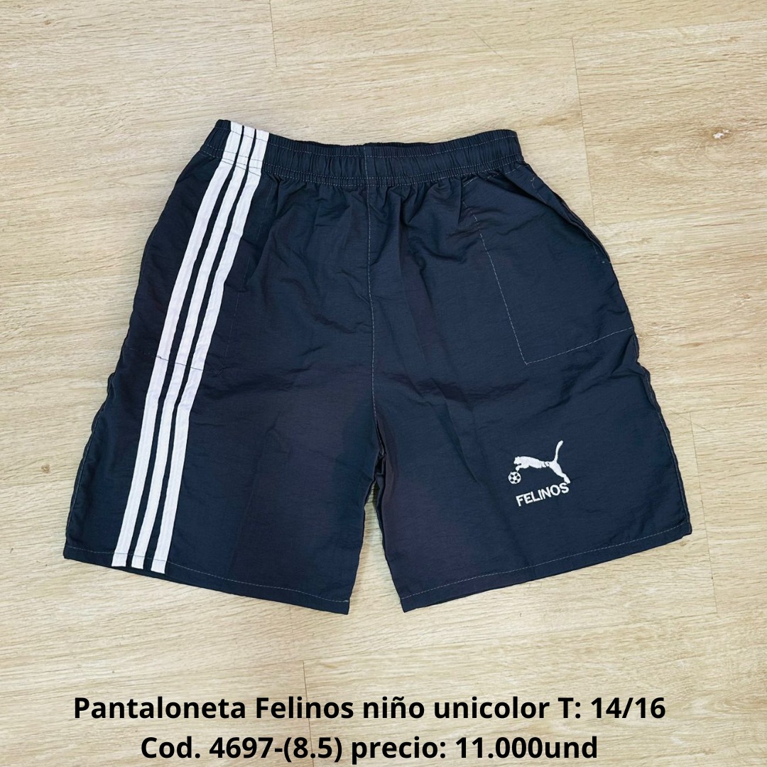 PANTALONETA FELINOS NIÑO UNICOLOR SURTIDO