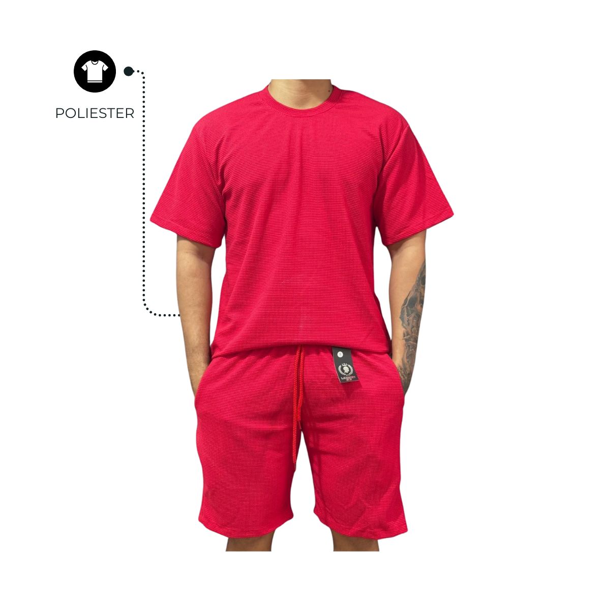 CONJUNTO  HOMBRE  TELA GALLETA 