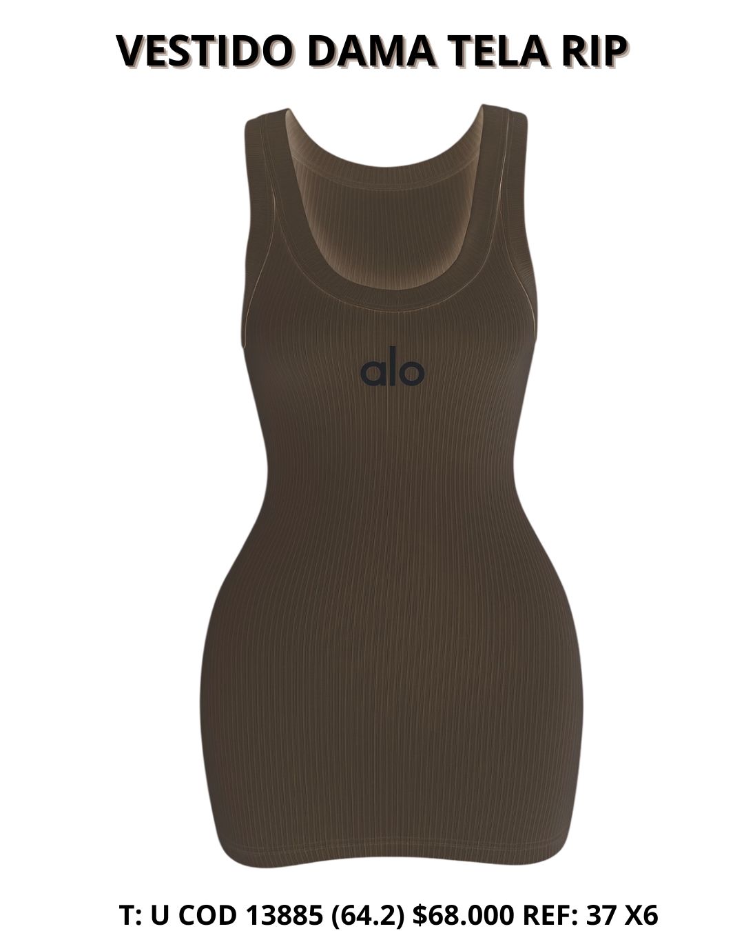 VESTIDO DAMA TELA RIB SURTIDO X6