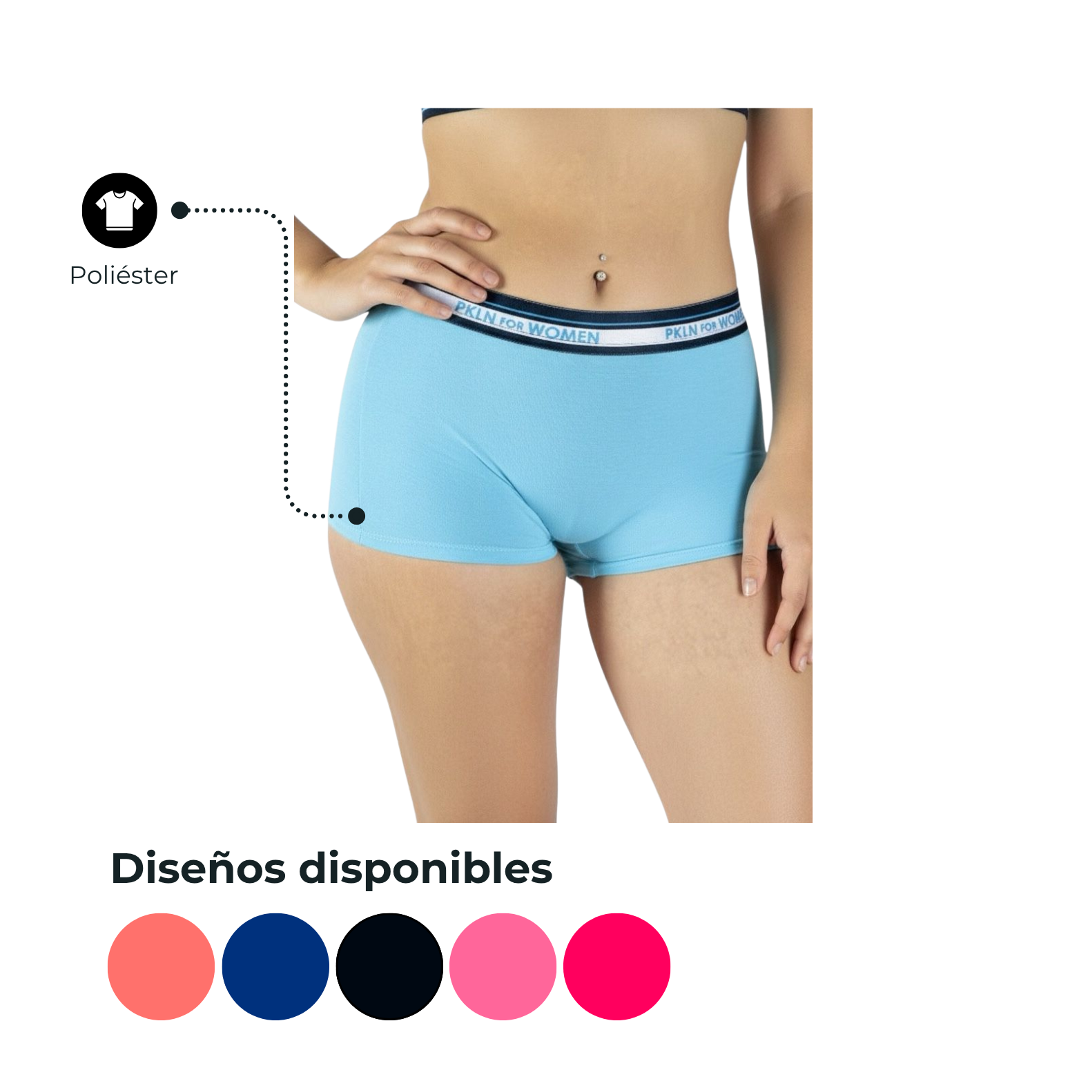 CACHETERO UNICOLOR DAMA