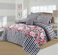 7 PCs Quilted Comforter Set [Grey Flora]