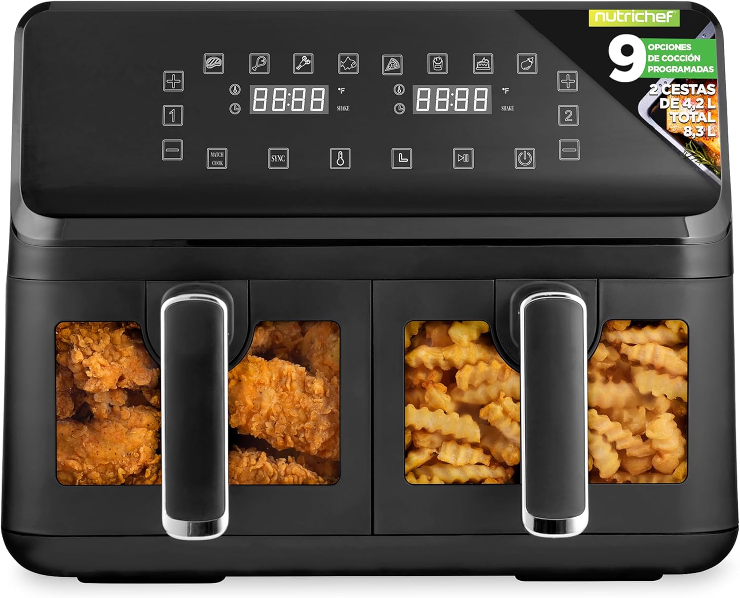 NutriChef Dual Basket Air Fryer