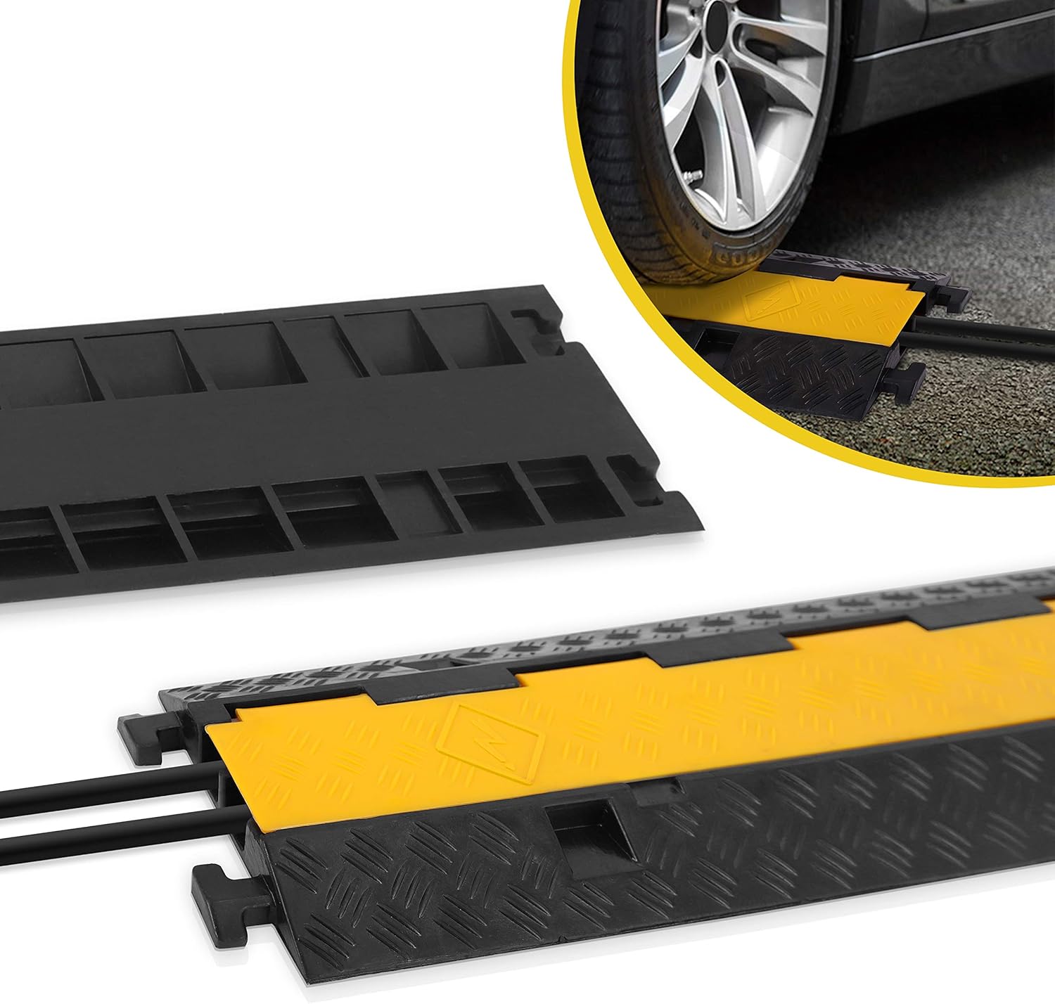 Heavy-duty cable protector ramp