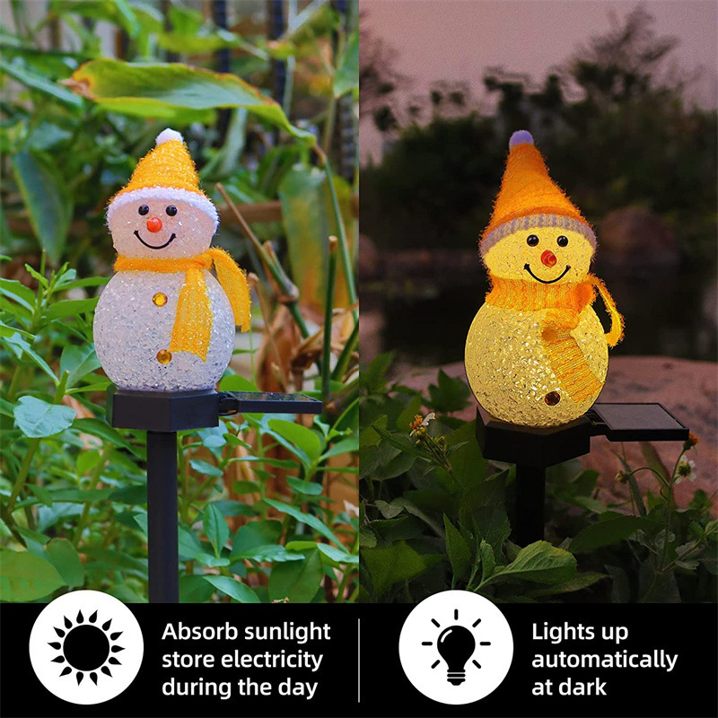 Solar Snowman Garden Light