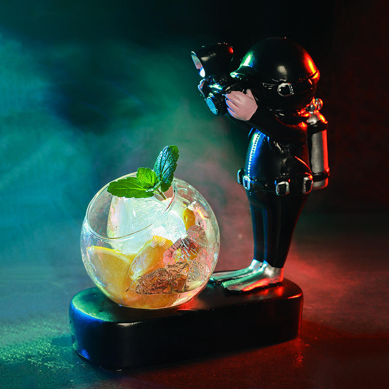 Astronaut Lemon Glass Night Light