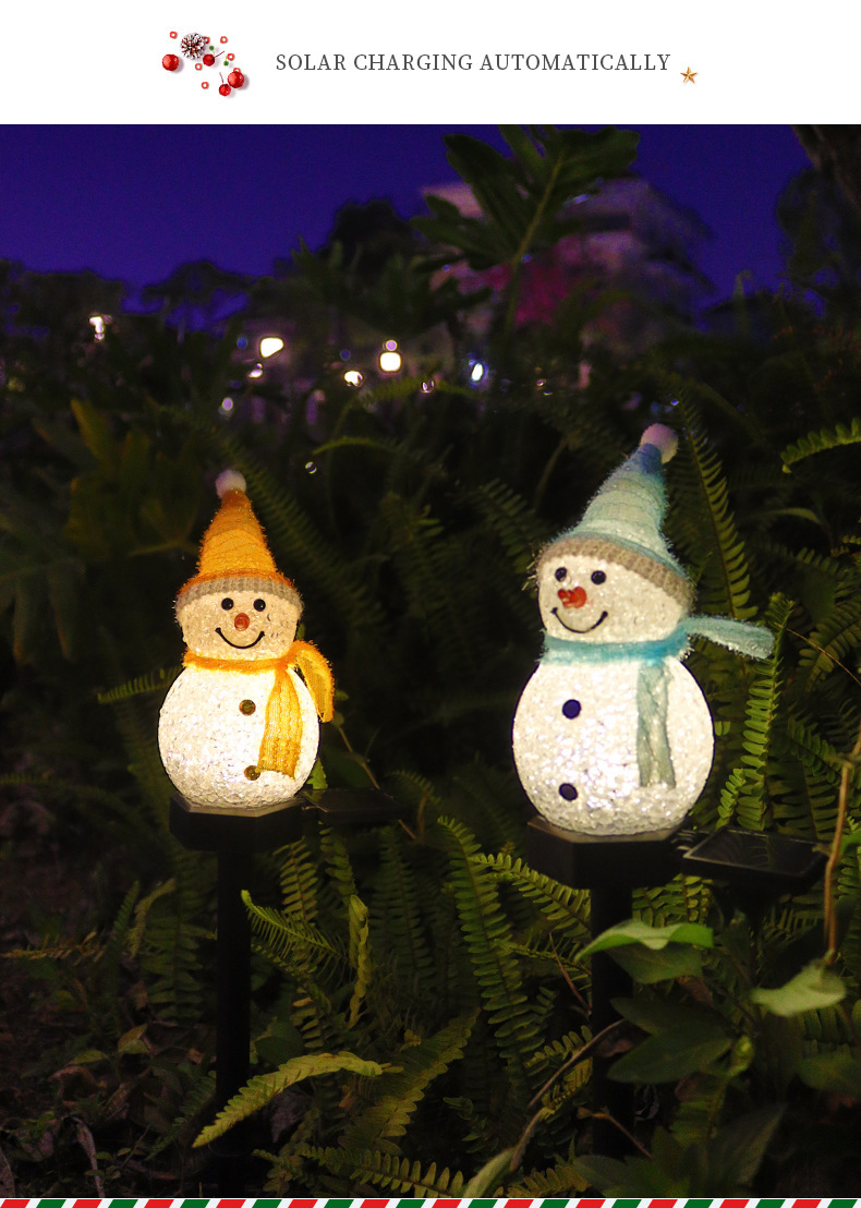 Solar Snowman Garden Light