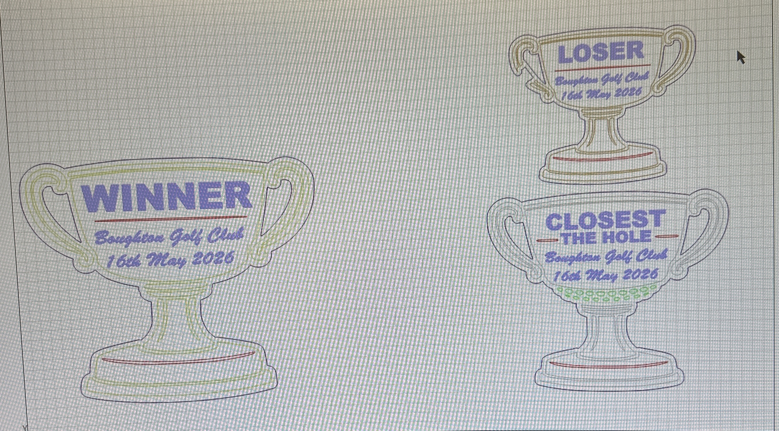 Closes The Hole – Funny Golf Trophy SVG Laser Cut File Humorous Award Digital Download