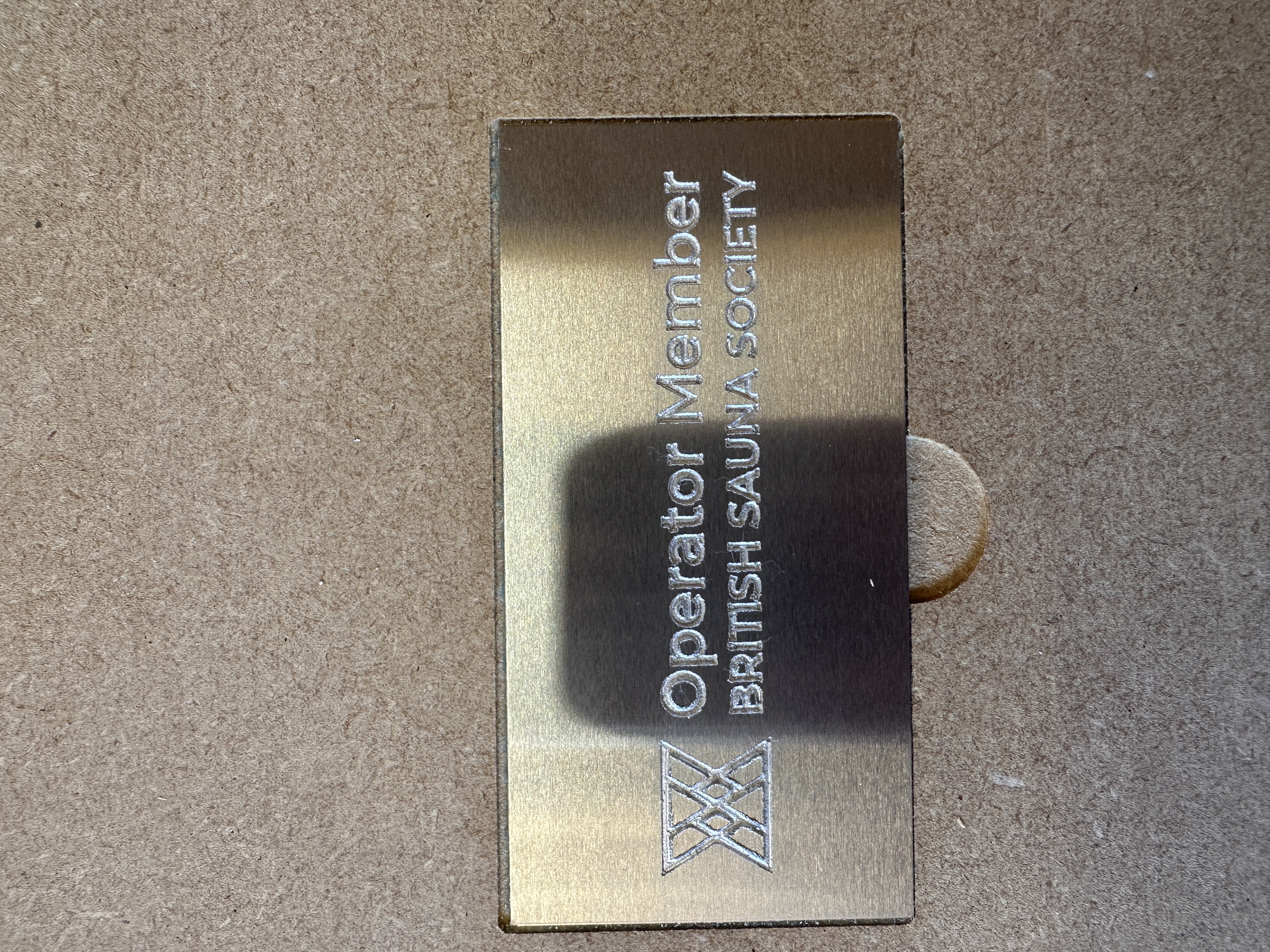 British Sauna Society Operator Member CNC‑Engraved Plaque