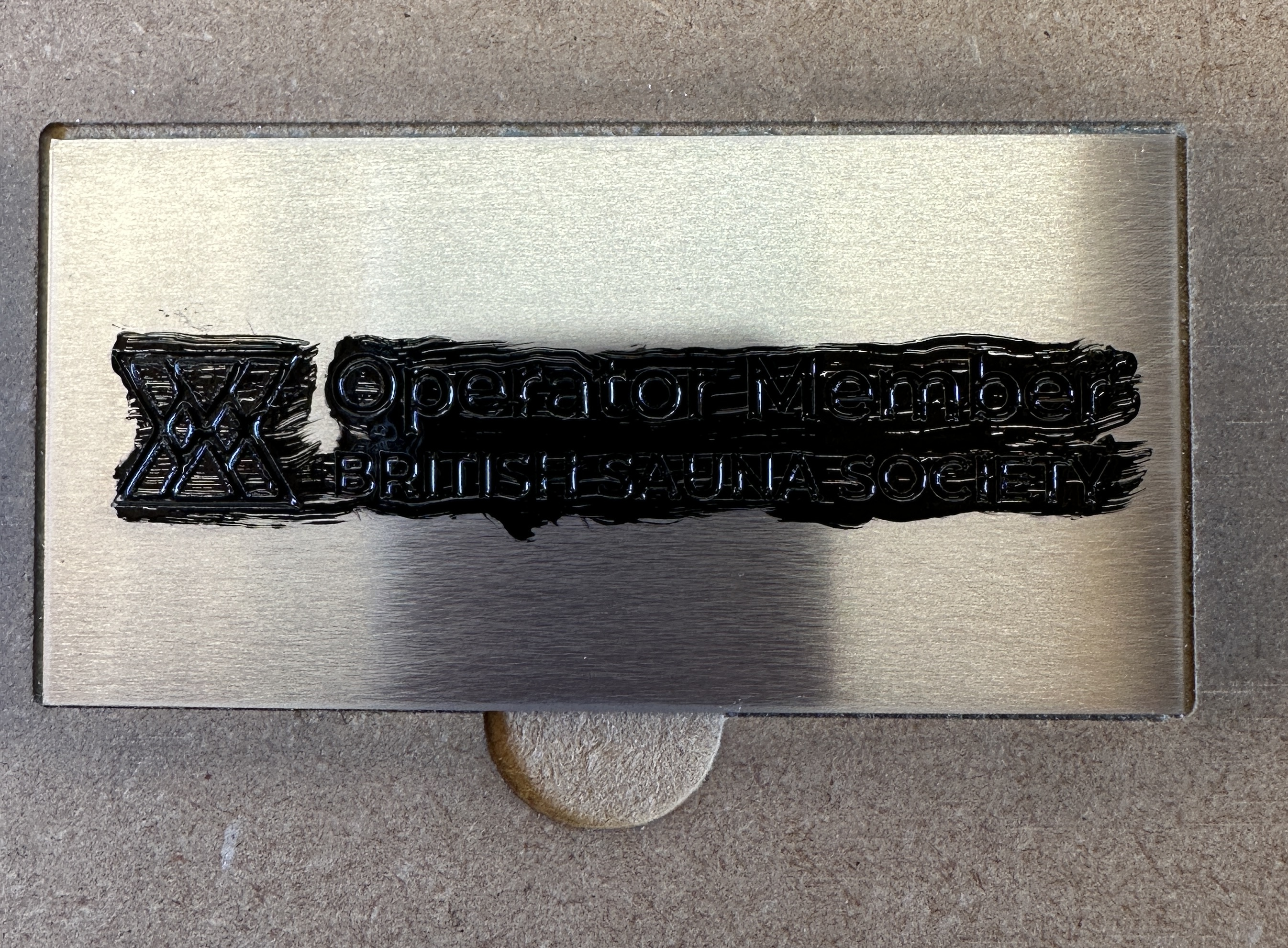 British Sauna Society Operator Member CNC‑Engraved Plaque