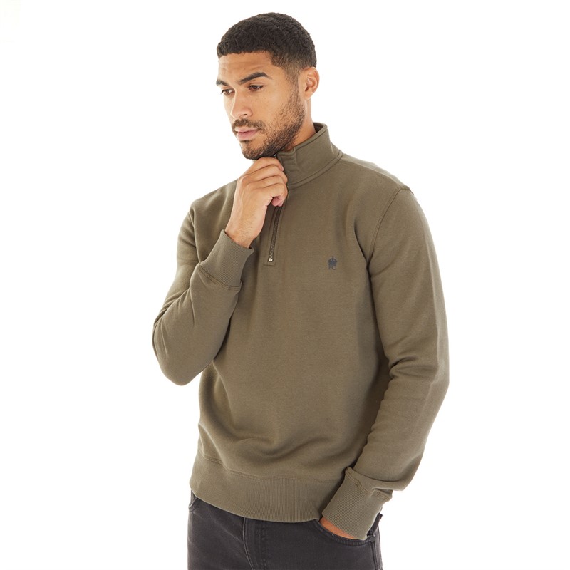 Mens FC 1/​2 Zip Sweatshirt Khaki