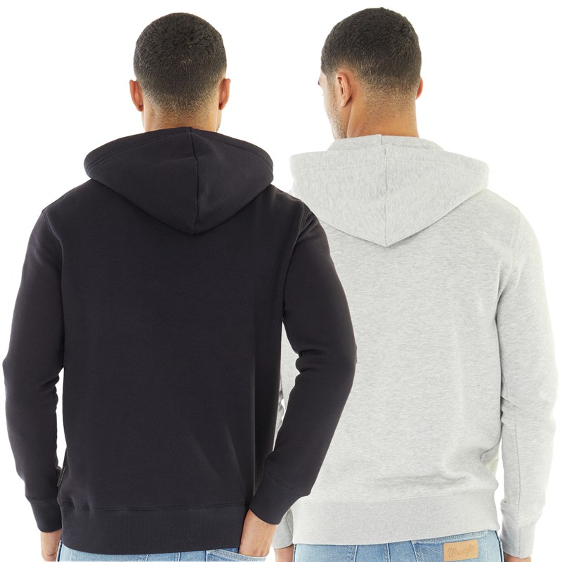 Mens Two Pack Hoodies Marine/Light Grey Melange