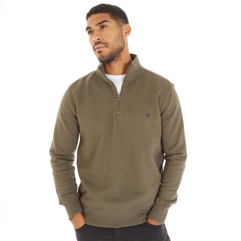 Mens FC 1/2 Zip Sweatshirt Khaki