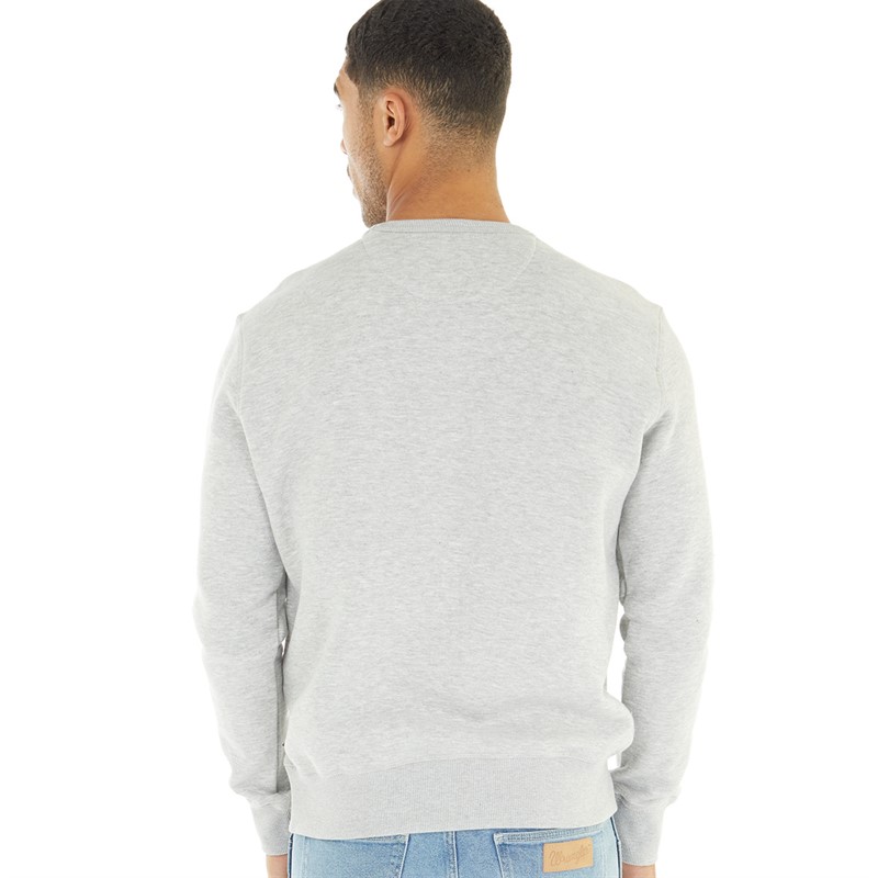 French Connection Mens Crew Neck Sweatshirt Light Grey Melange