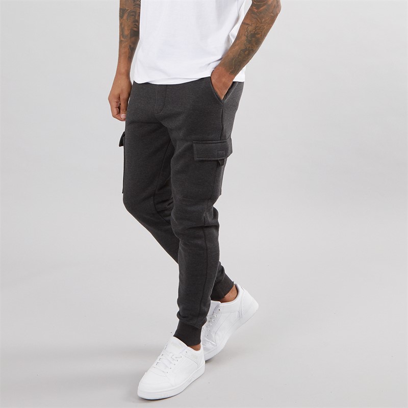 Mens FC Cargo Joggers Charcoal Mel