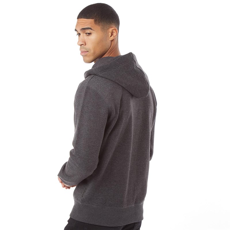 Mens FC Zip Hoodie Charcoal Melange