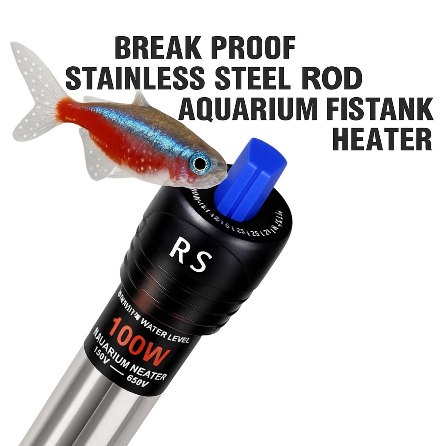 RS (100 Watt) Stainless Steel Rod Aquarium Fish Tank 