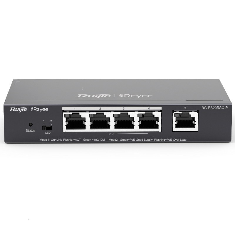 Switch PoE 4 Puertos Gestionable Reyee