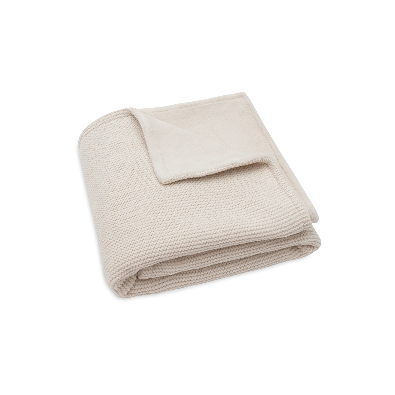 Gepersonaliseerd babydeken met fleece - Crème