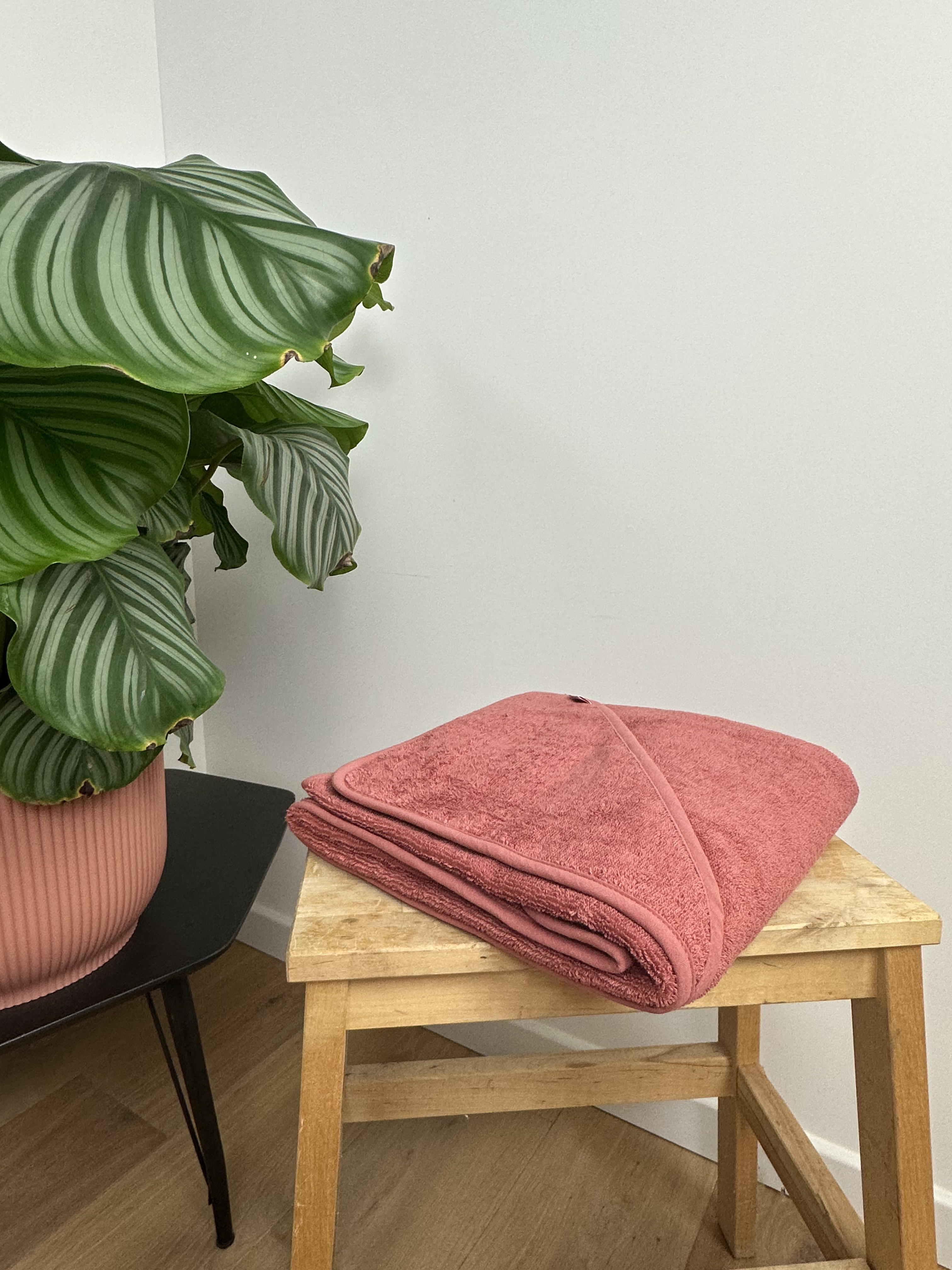 Gepersonaliseerde badcape - Terracotta (100x100 cm)