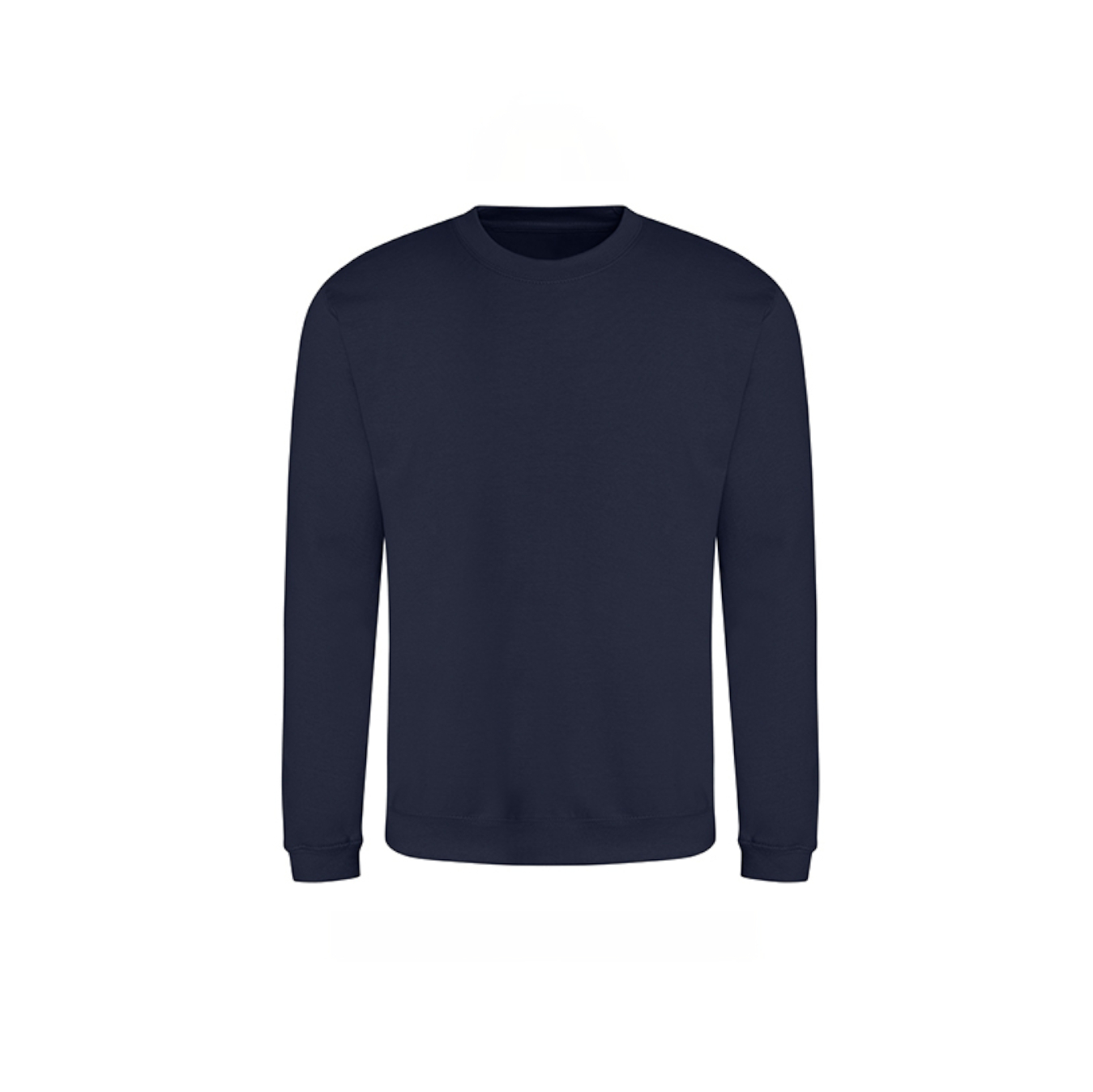 Gepersonaliseerde blauwe trui (zonder kap) - Kleine lijntekening, grote tekst & mouw