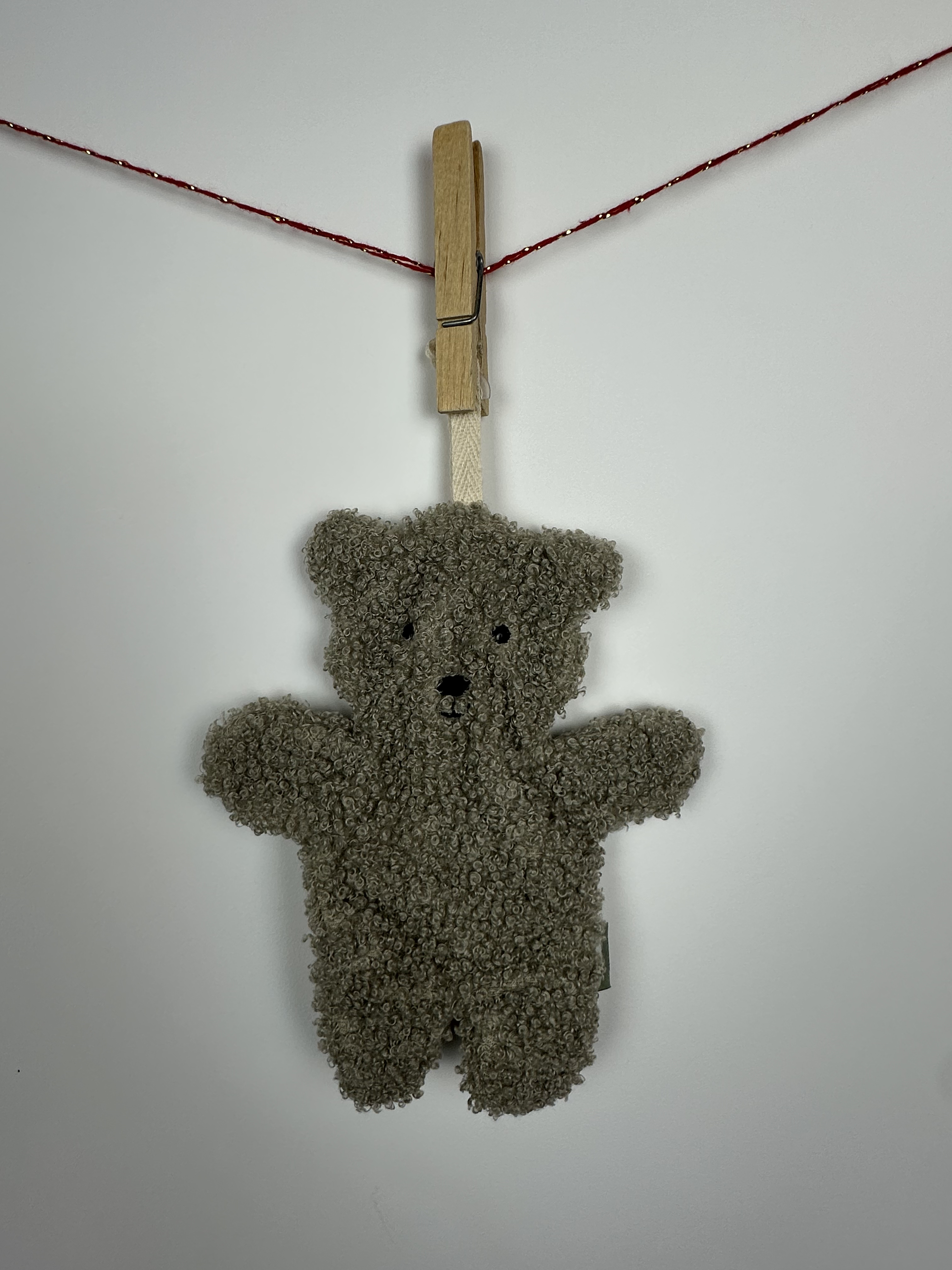 Gepersonaliseerd fopspeendoekje - Beertje olijfgroen