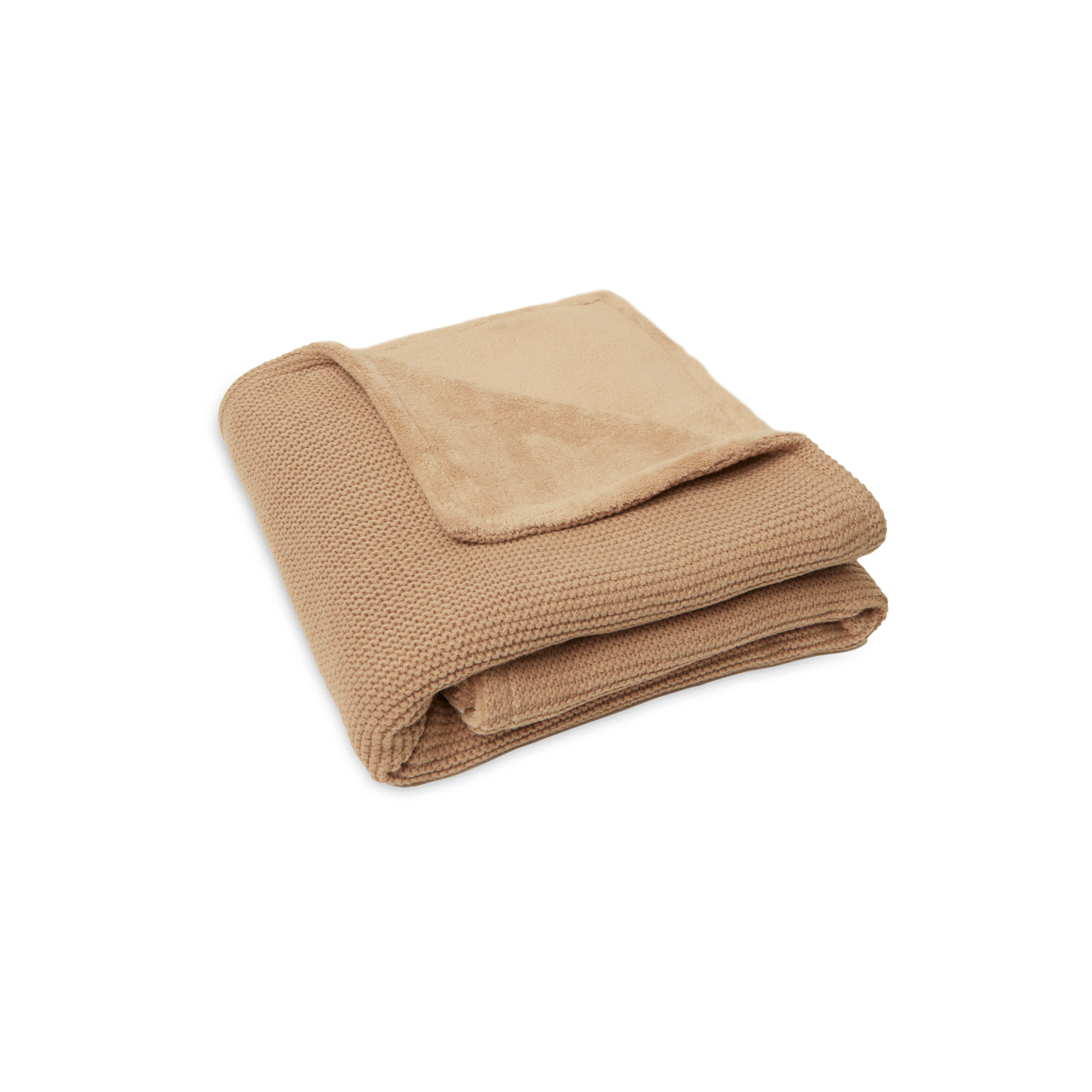 Gepersonaliseerd babydeken met fleece - Caramel beige