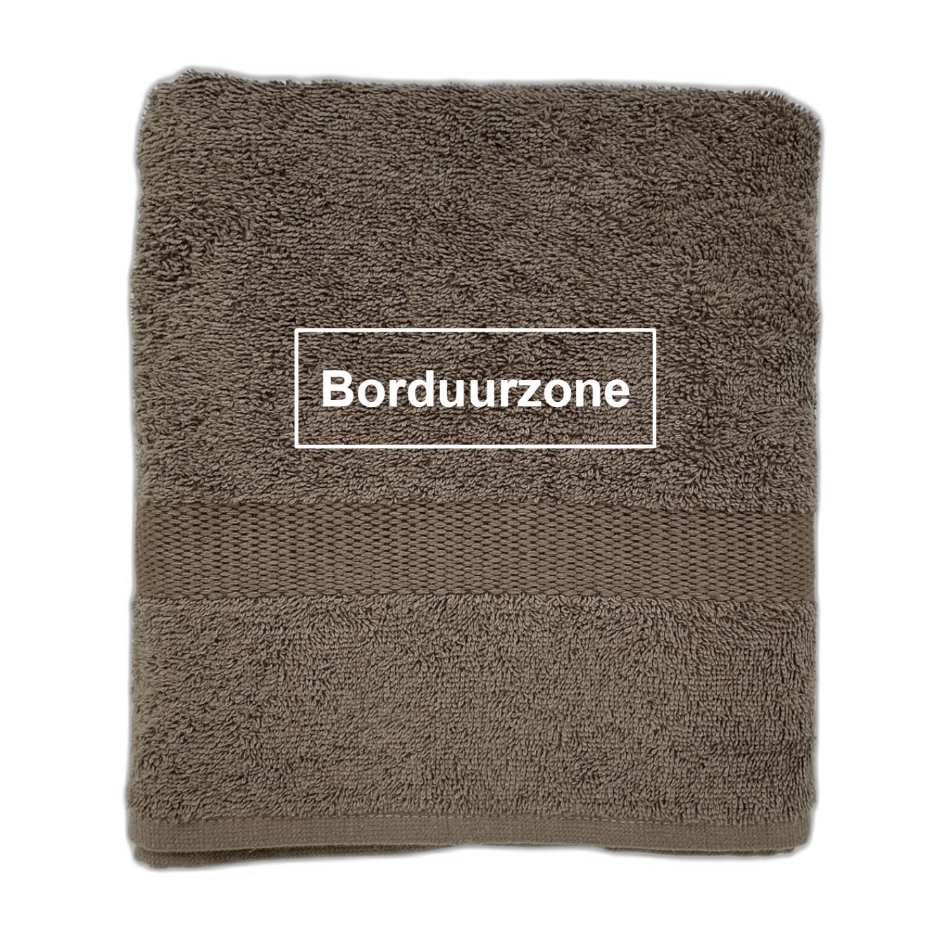Gepersonaliseerde handdoek (50x100cm) - Taupe bruin