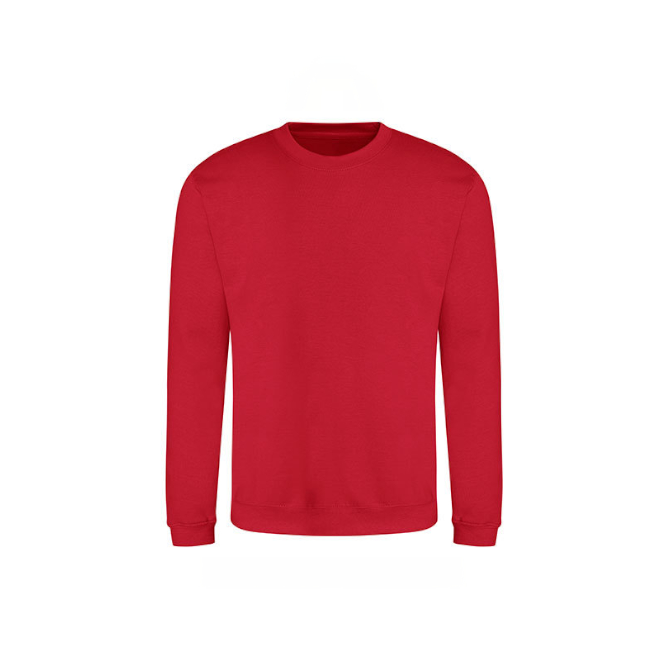 Gepersonaliseerde rode trui (zonder kap) - Kleine lijntekening, grote tekst & mouw
