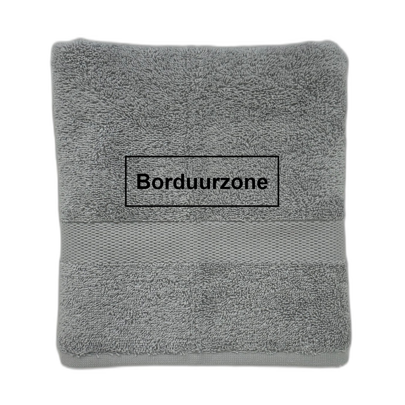 Gepersonaliseerde handdoek (50x100cm) - Zilvergrijs