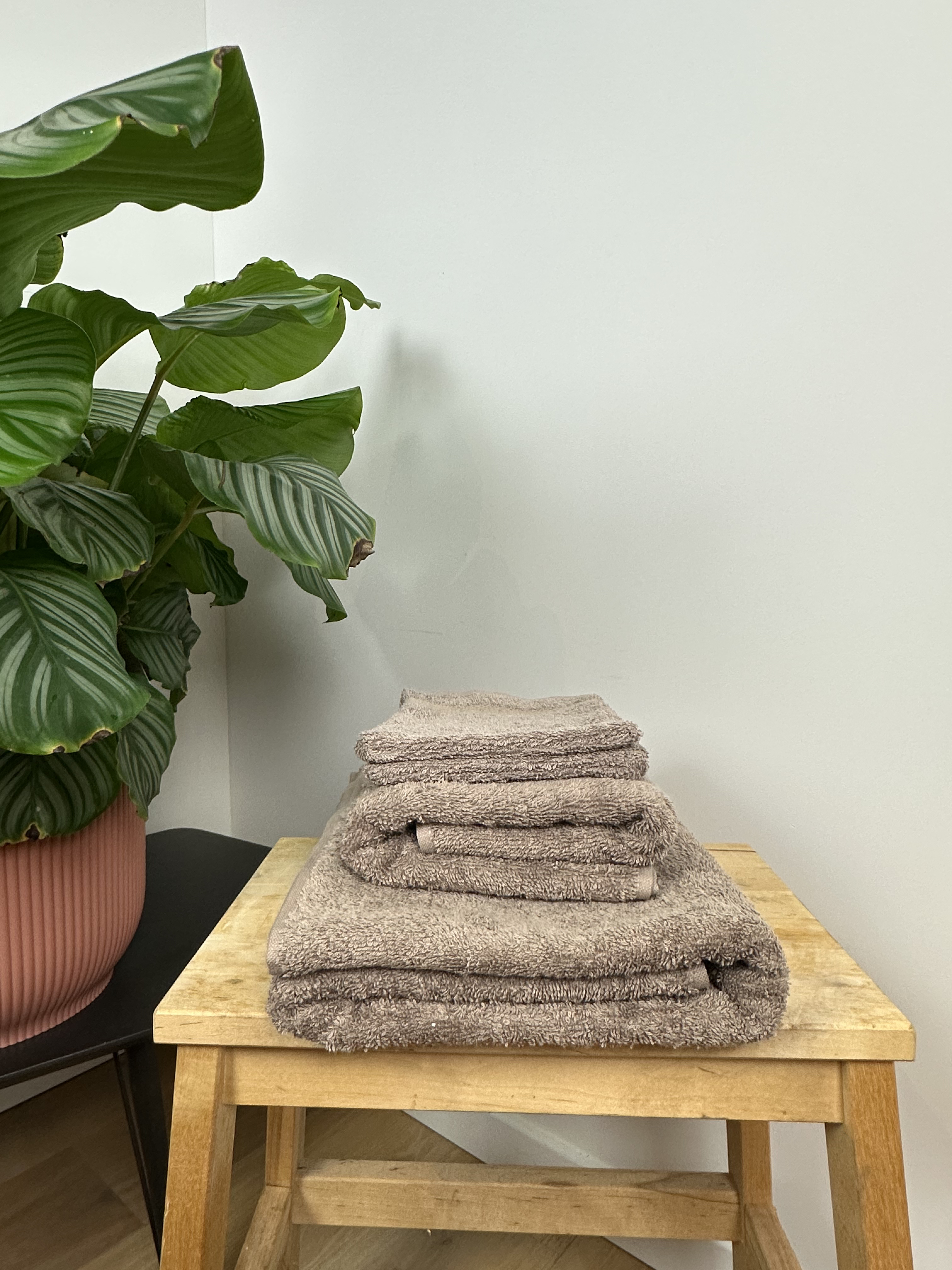 Gepersonaliseerde handdoekenset - Taupe bruin