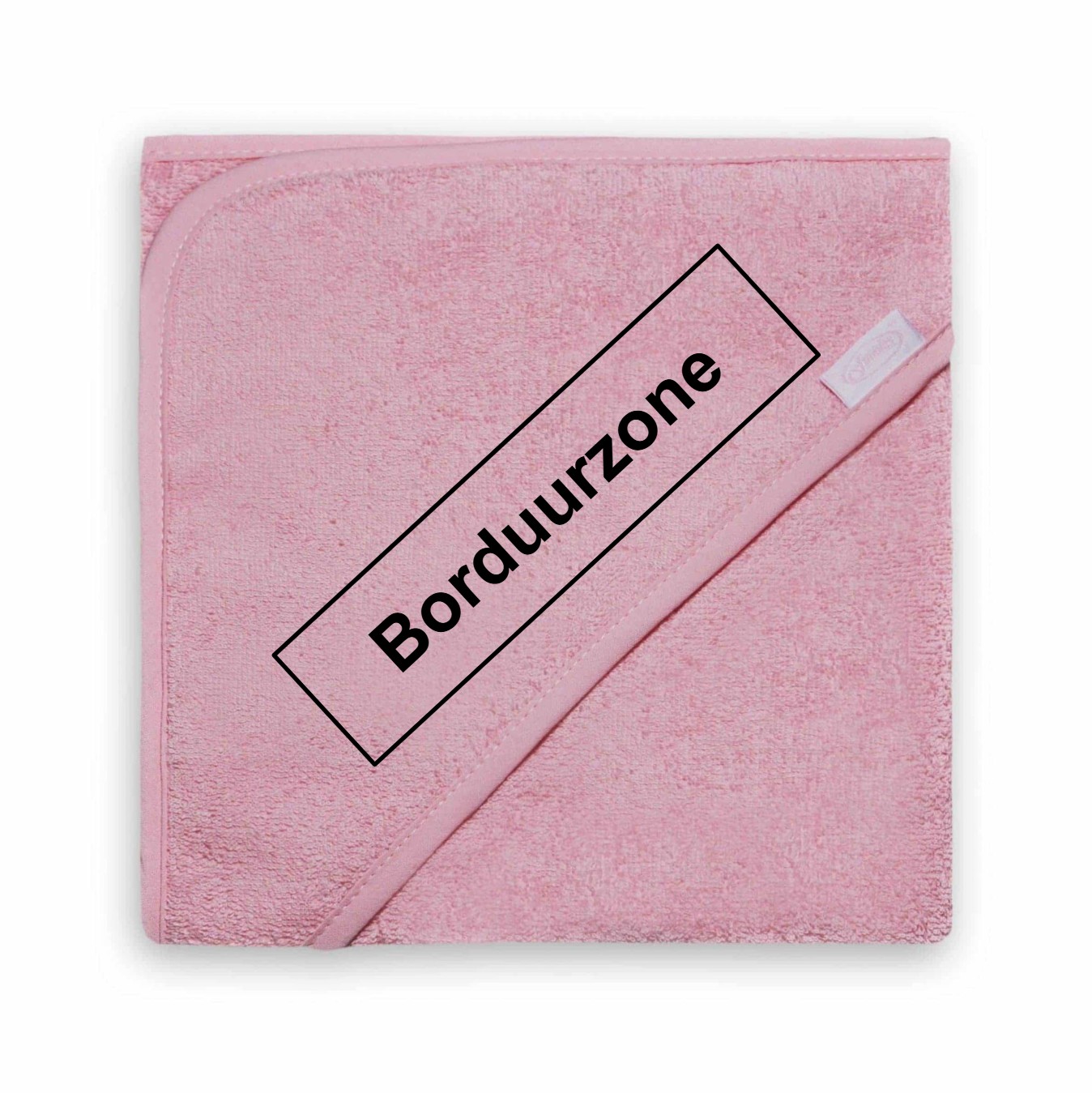 Gepersonaliseerde badcape - Roze (100x100 cm)