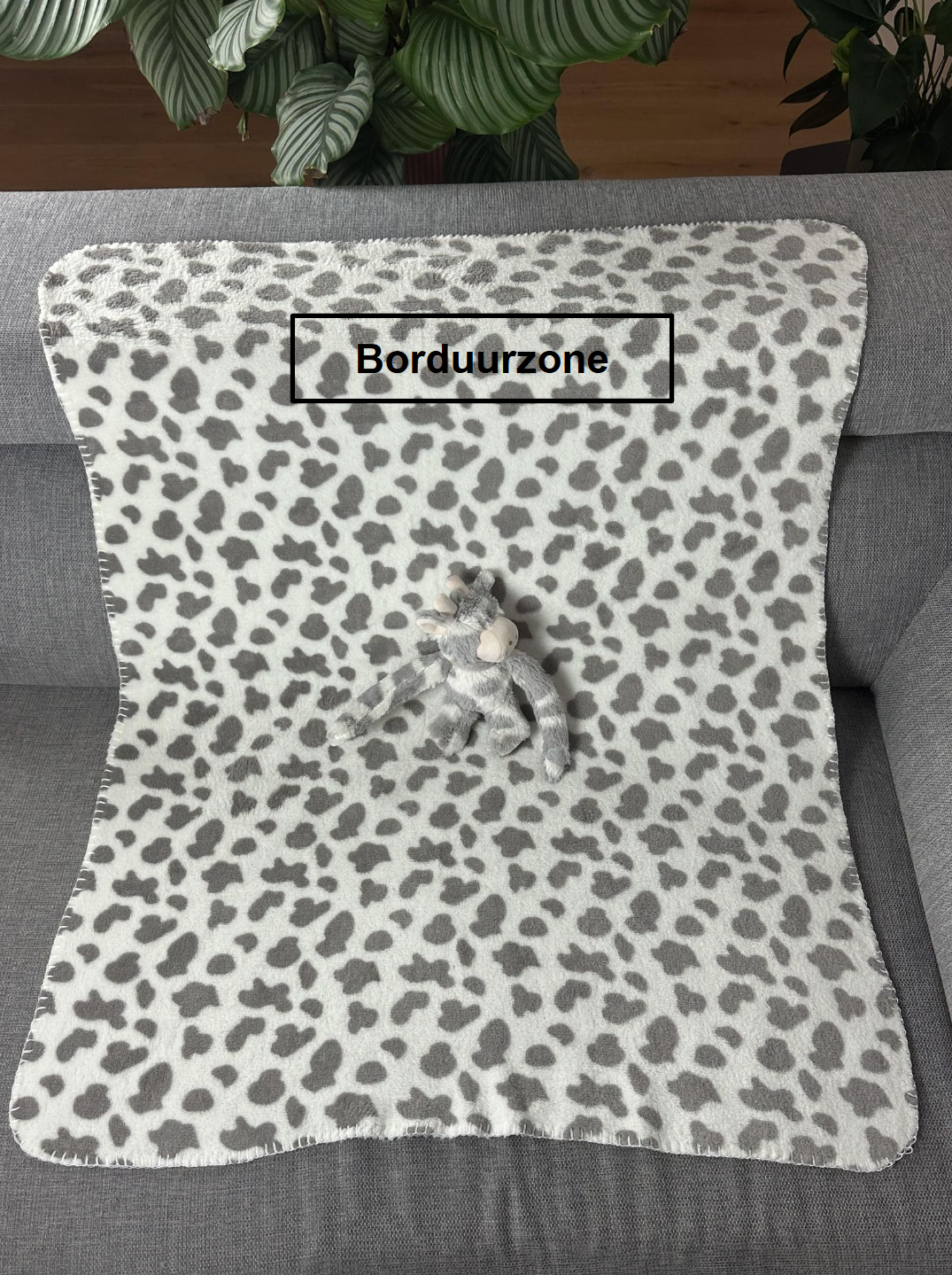 Gepersonaliseerd Fleece Babydekentje – Koe