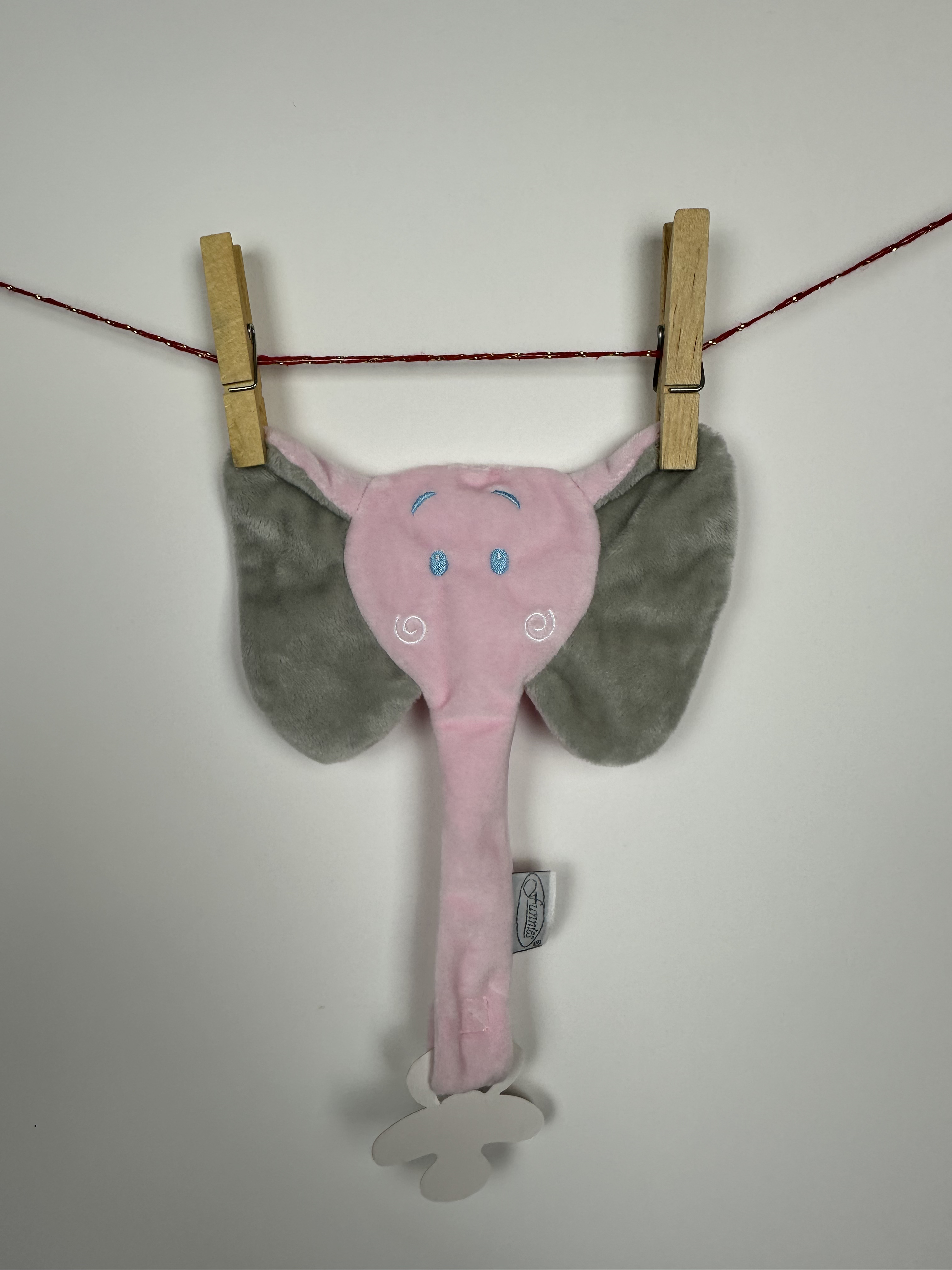 Gepersonaliseerd fopspeendoekje - Olifant roze