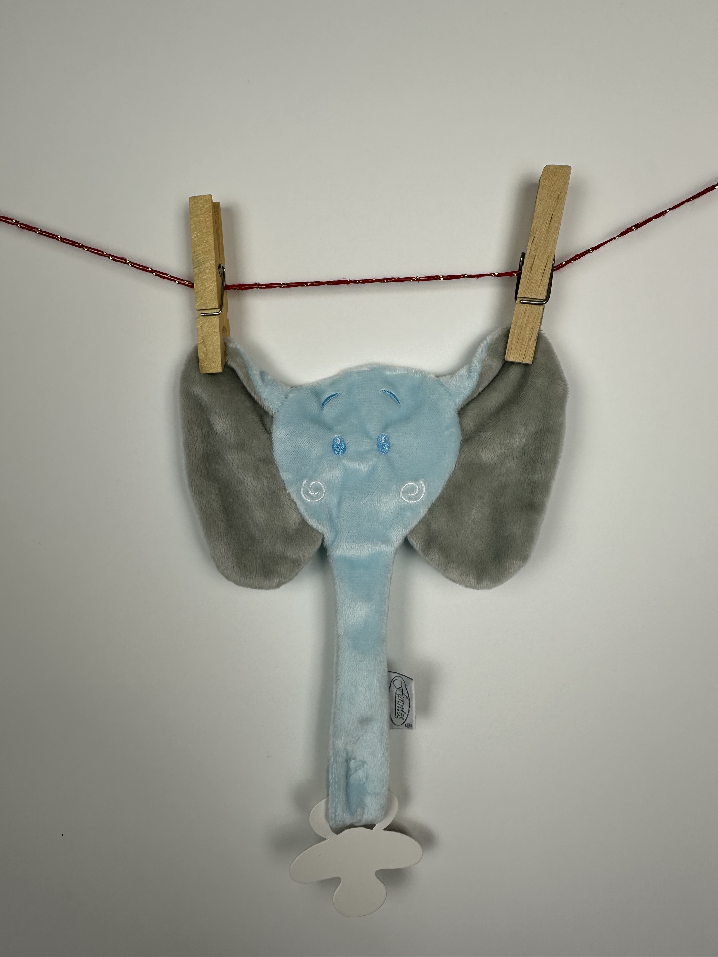 Gepersonaliseerd fopspeendoekje - Olifant blauw