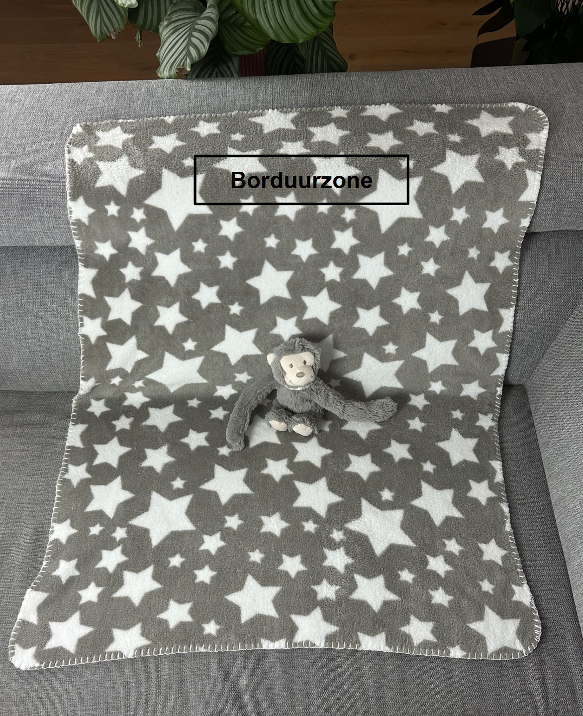 Gepersonaliseerd Fleece Babydekentje – Aap