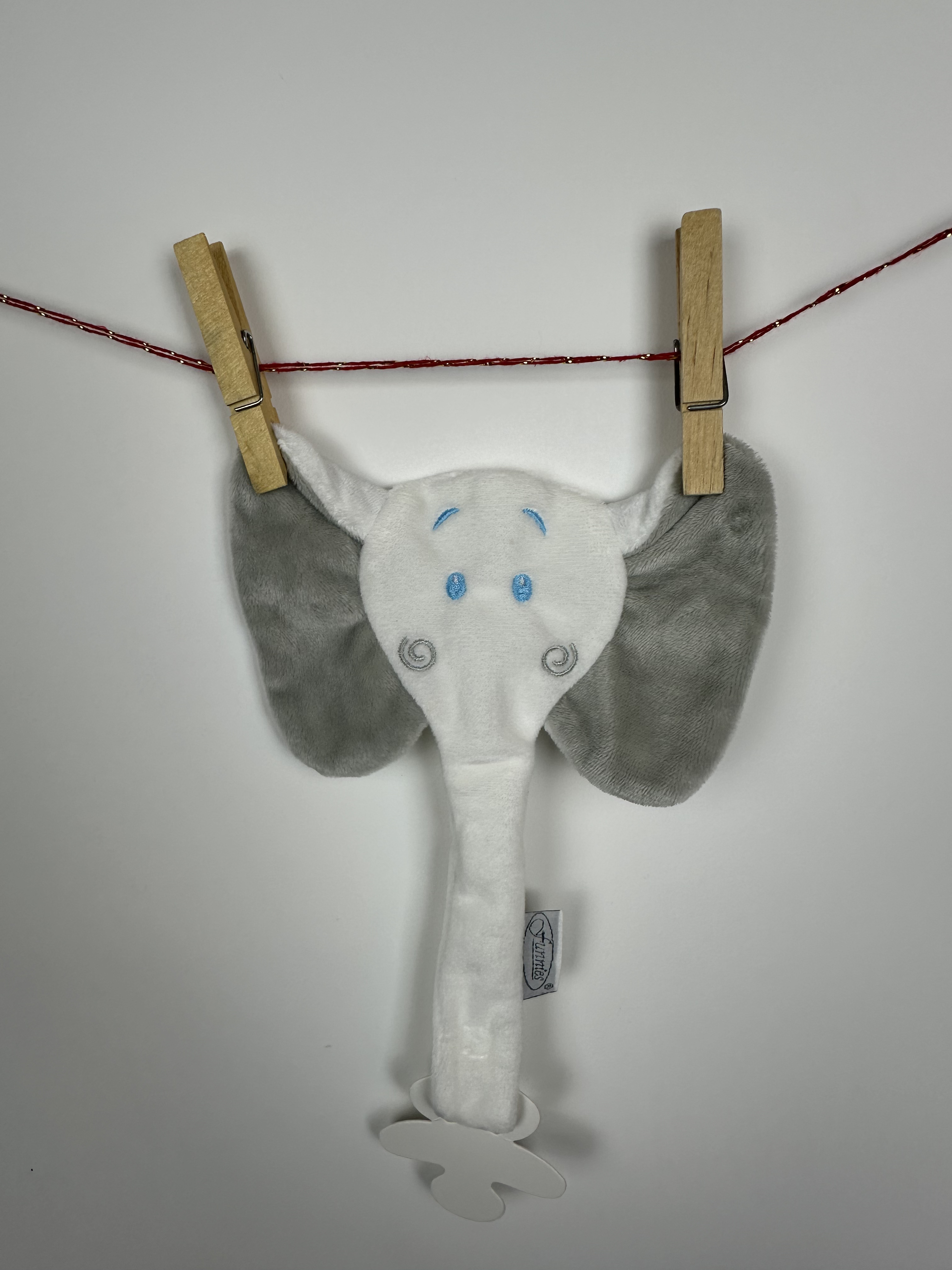 Gepersonaliseerd fopspeendoekje - Olifant grijs