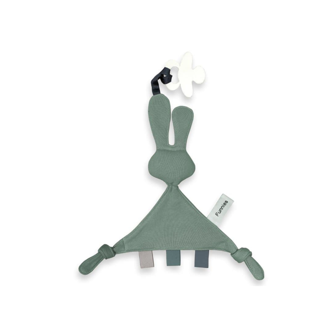 Gepersonaliseerd fopspeendoekje - Konijn saliegroen