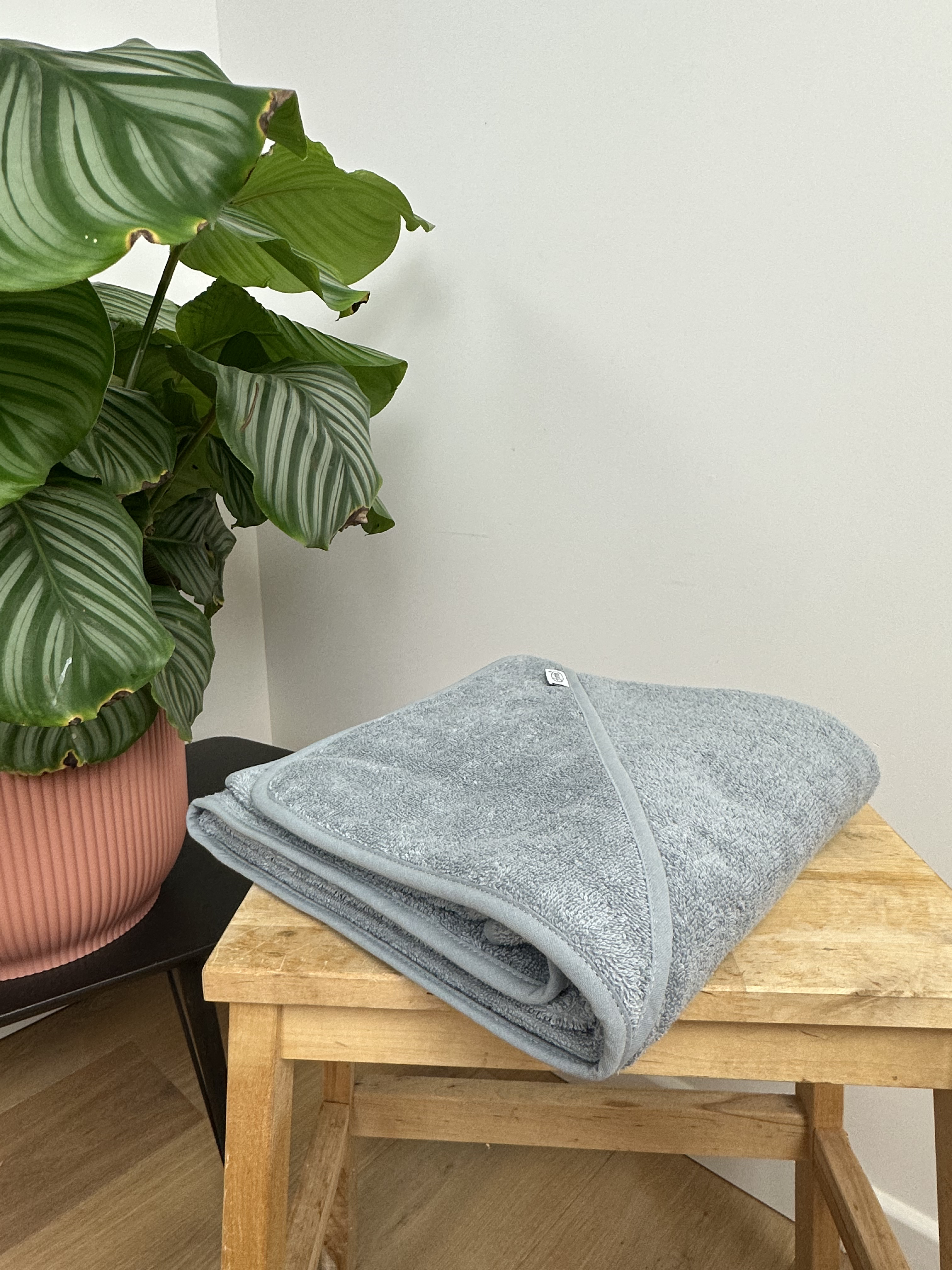 Gepersonaliseerde badcape - Blauw (100x100 cm)