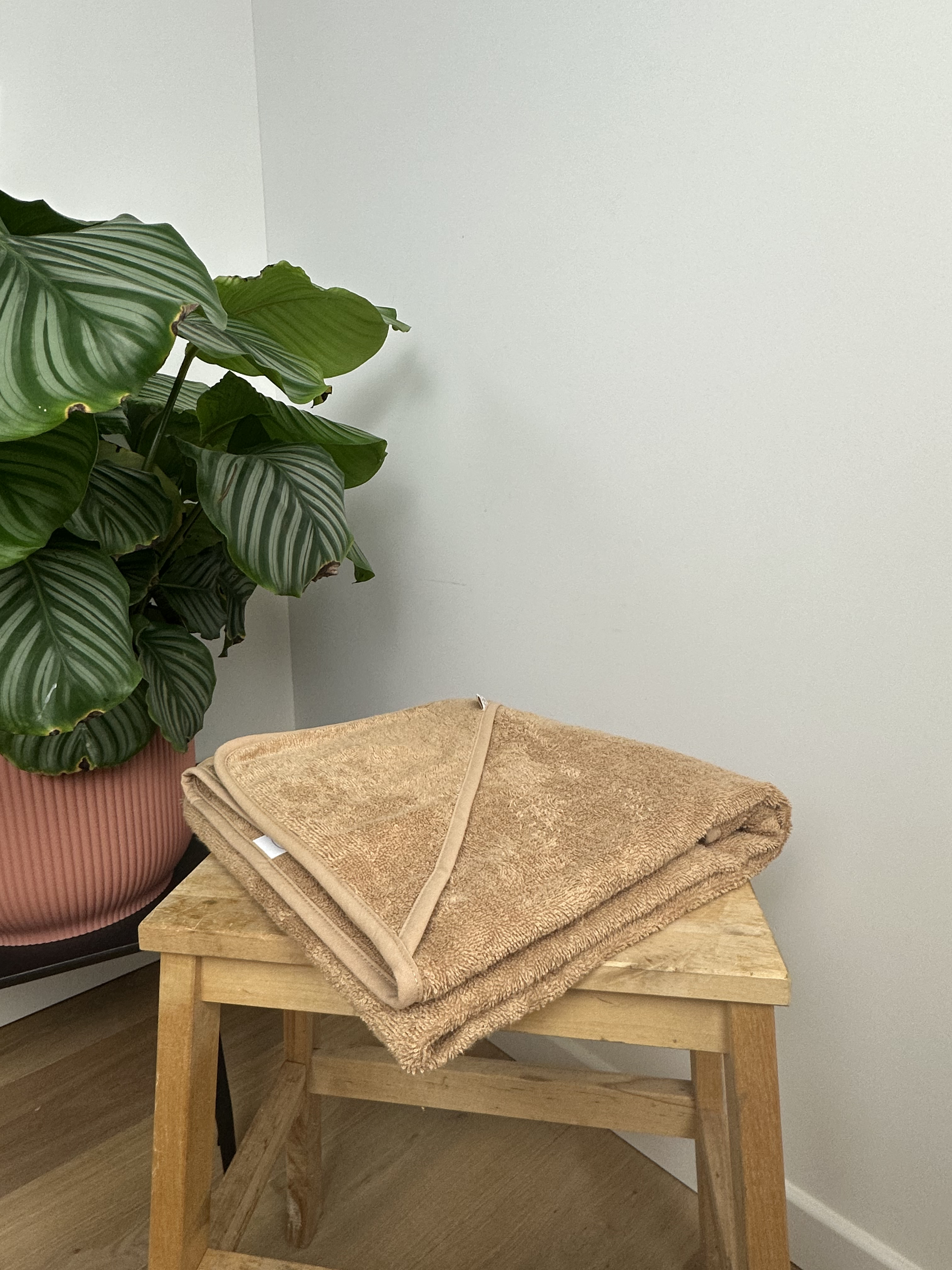 Gepersonaliseerde badcape - Zand (100x100 cm)