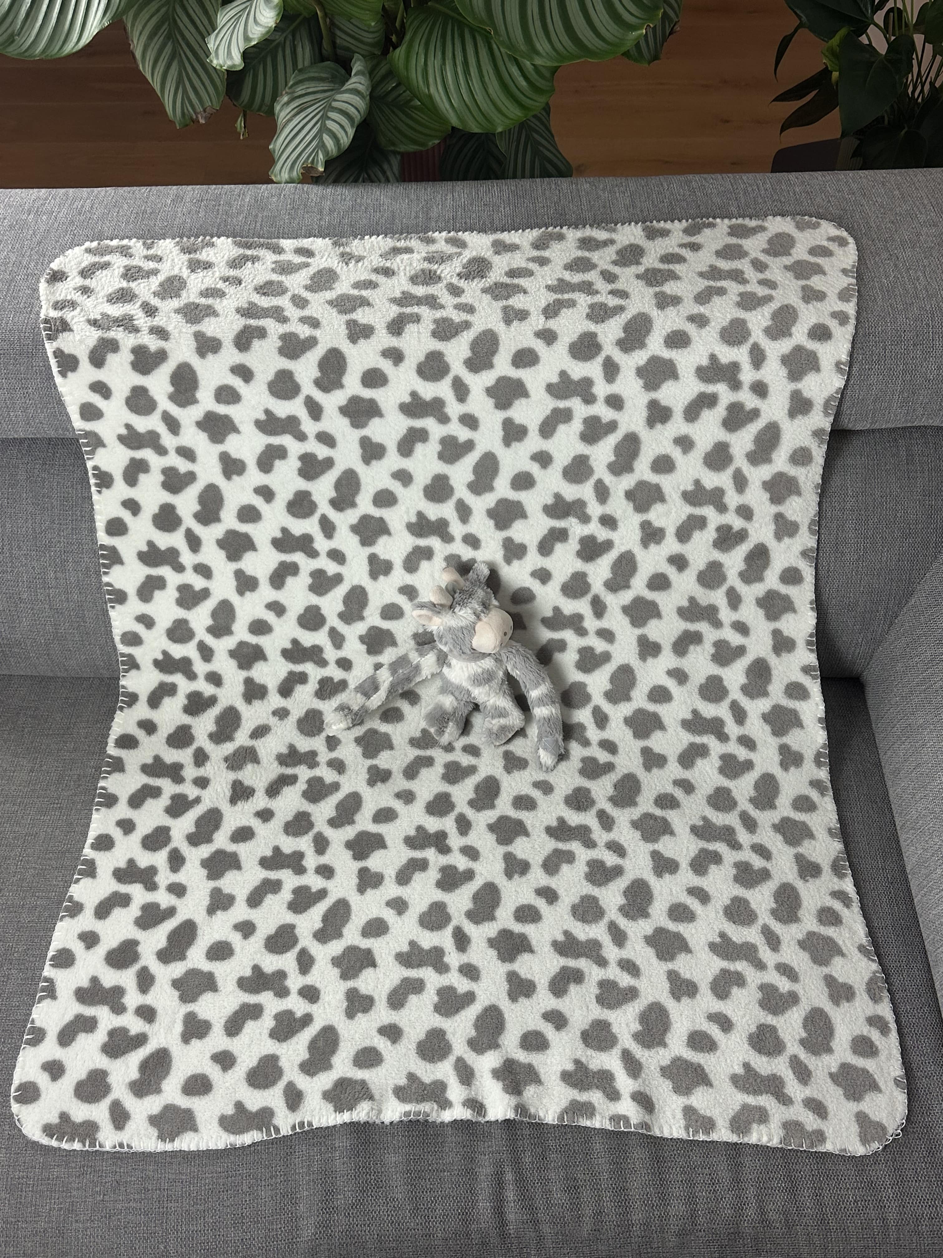 Gepersonaliseerd Fleece Babydekentje – Koe