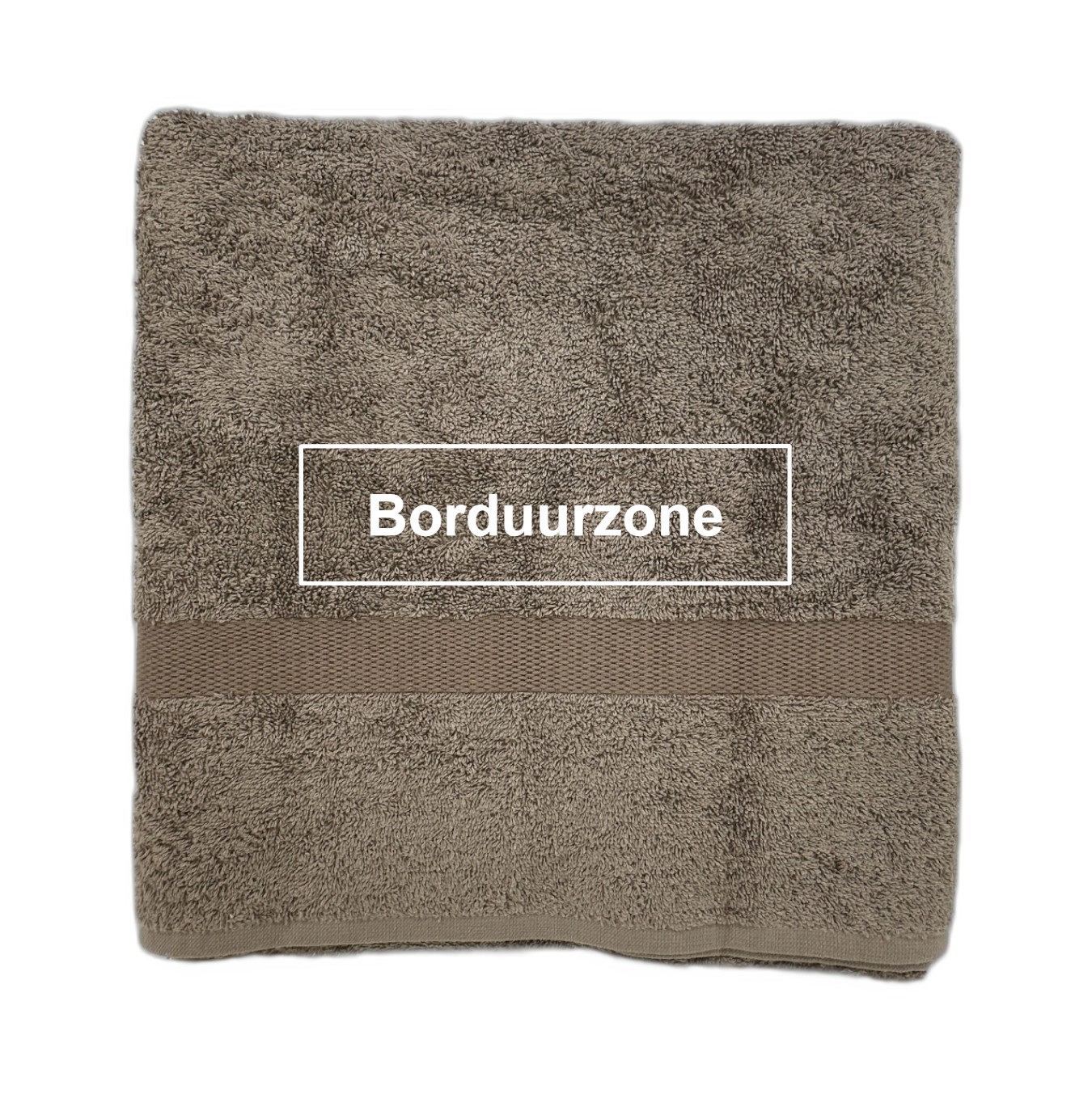 Gepersonaliseerde handdoekenset - Taupe bruin