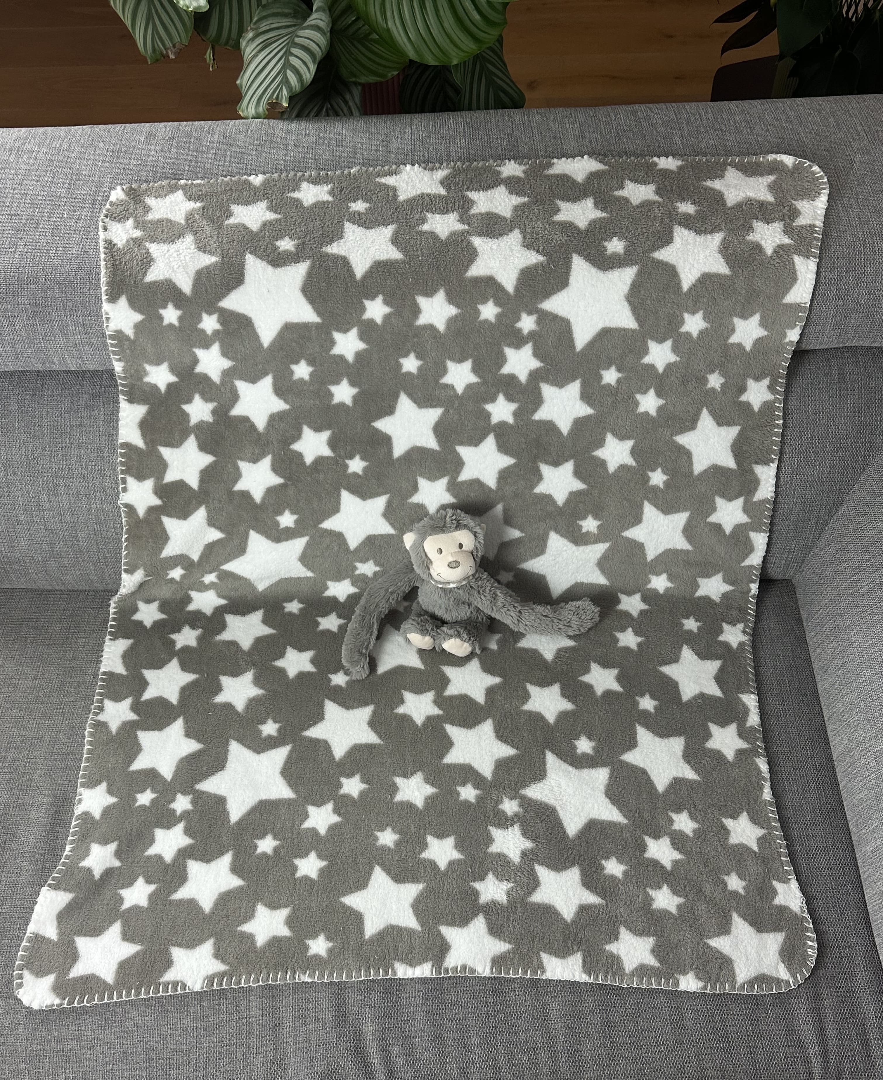 Gepersonaliseerd Fleece Babydekentje – Aap