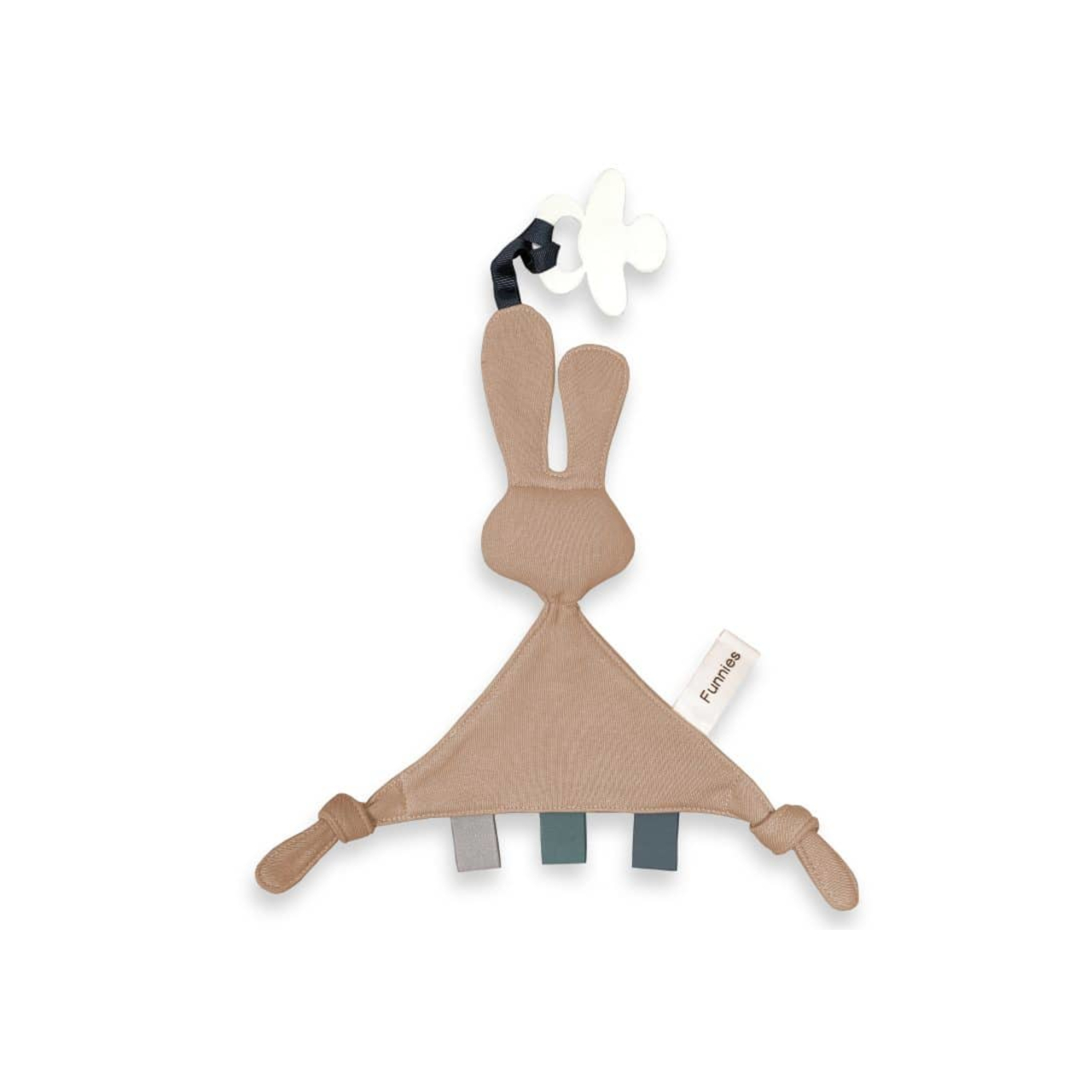 Gepersonaliseerd fopspeendoekje - Konijn zandroze