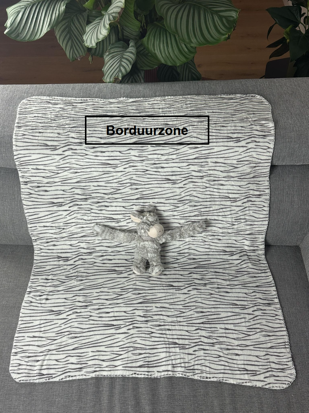 Gepersonaliseerd Fleece Babydekentje – Zebra