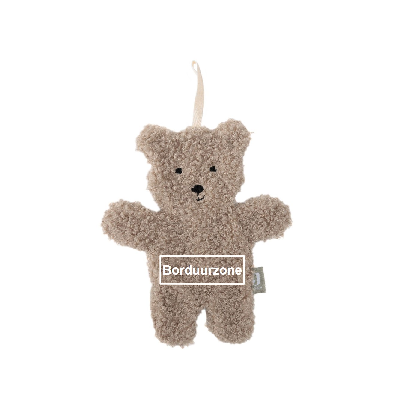 Gepersonaliseerd fopspeendoekje - Beertje olijfgroen