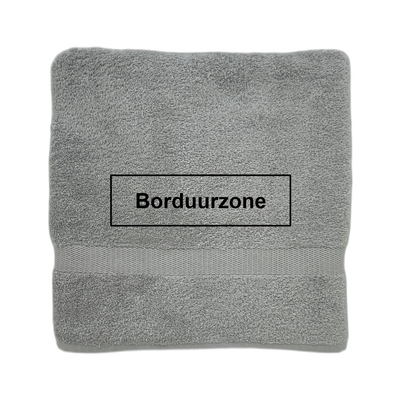 Gepersonaliseerde handdoek (70x140cm) - Zilvergrijs