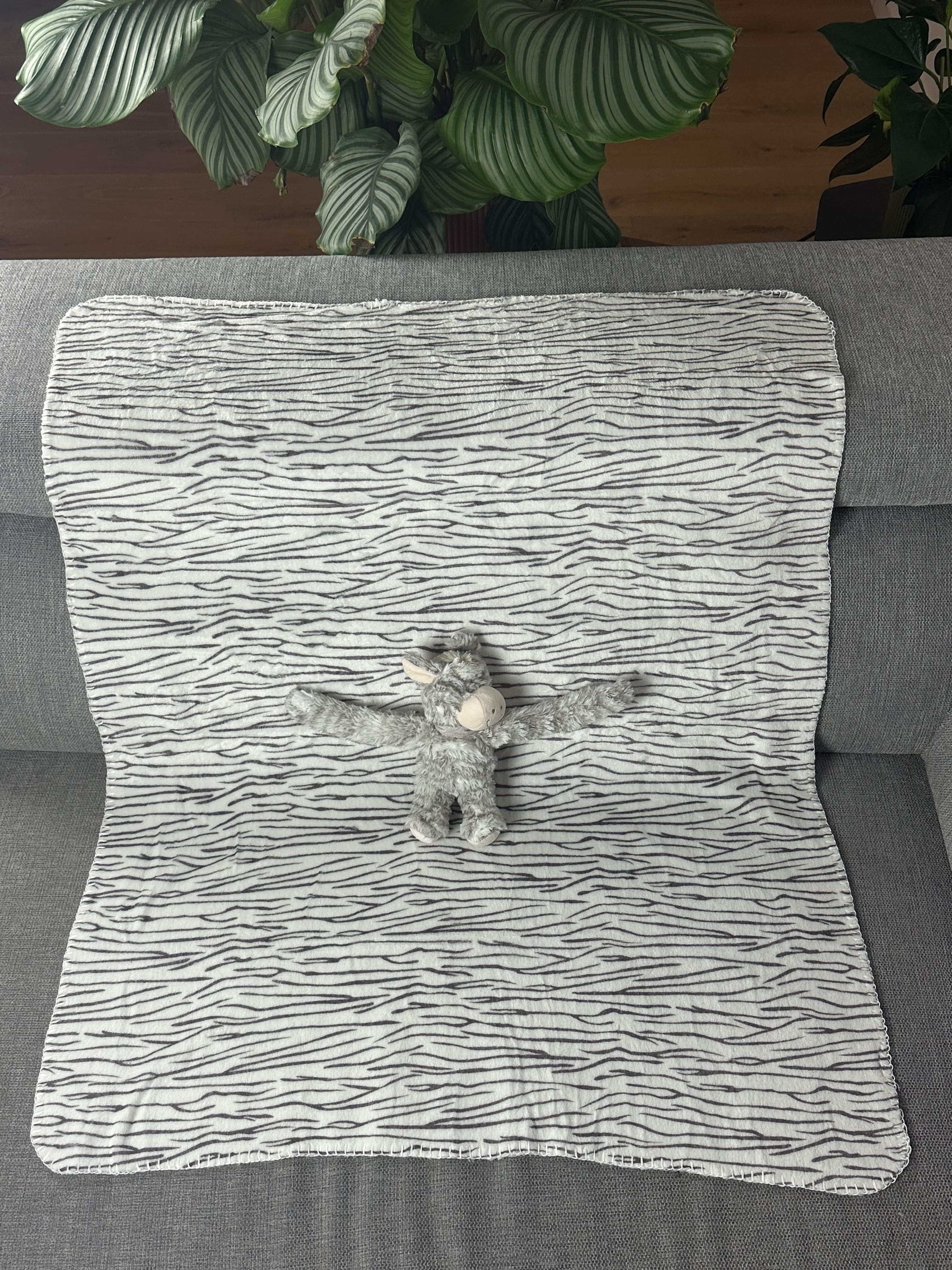 Gepersonaliseerd Fleece Babydekentje – Zebra